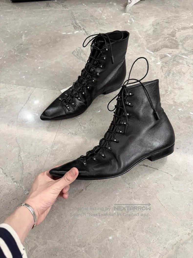 Saint Laurent Paris Saint Laurent Paris Poster Style Double Row Silver Studs D Size US 10 / EU 43 - 5 Thumbnail
