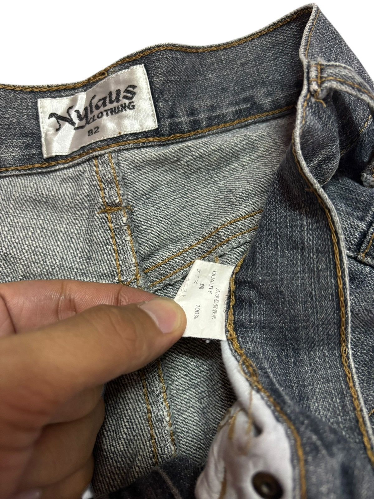 Japanese Brand Vtg Nylaus Japan Strike Faded Short Jeans Size US 30 / EU 46 - 6 Thumbnail