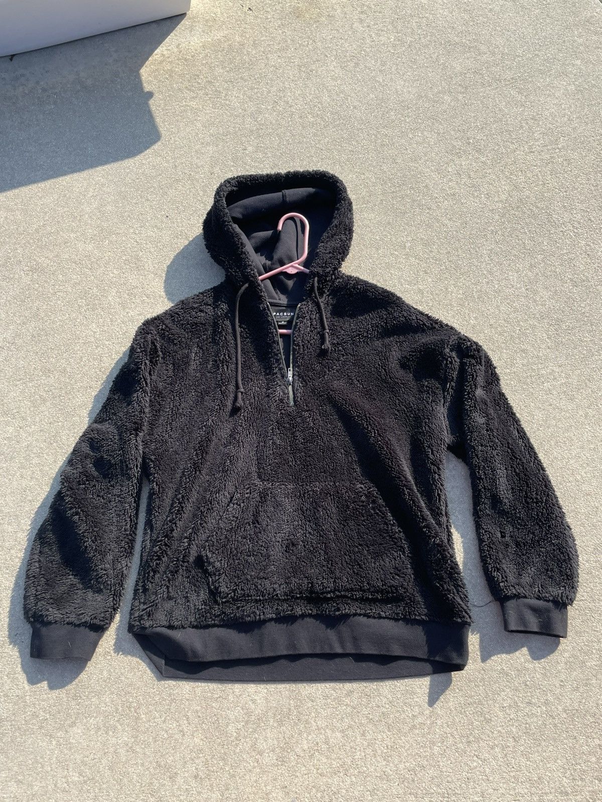 Pacsun Pacsun Black Fur Hoodie Quarterzip Size US M / EU 48-50 / 2 - 1 Thumbnail