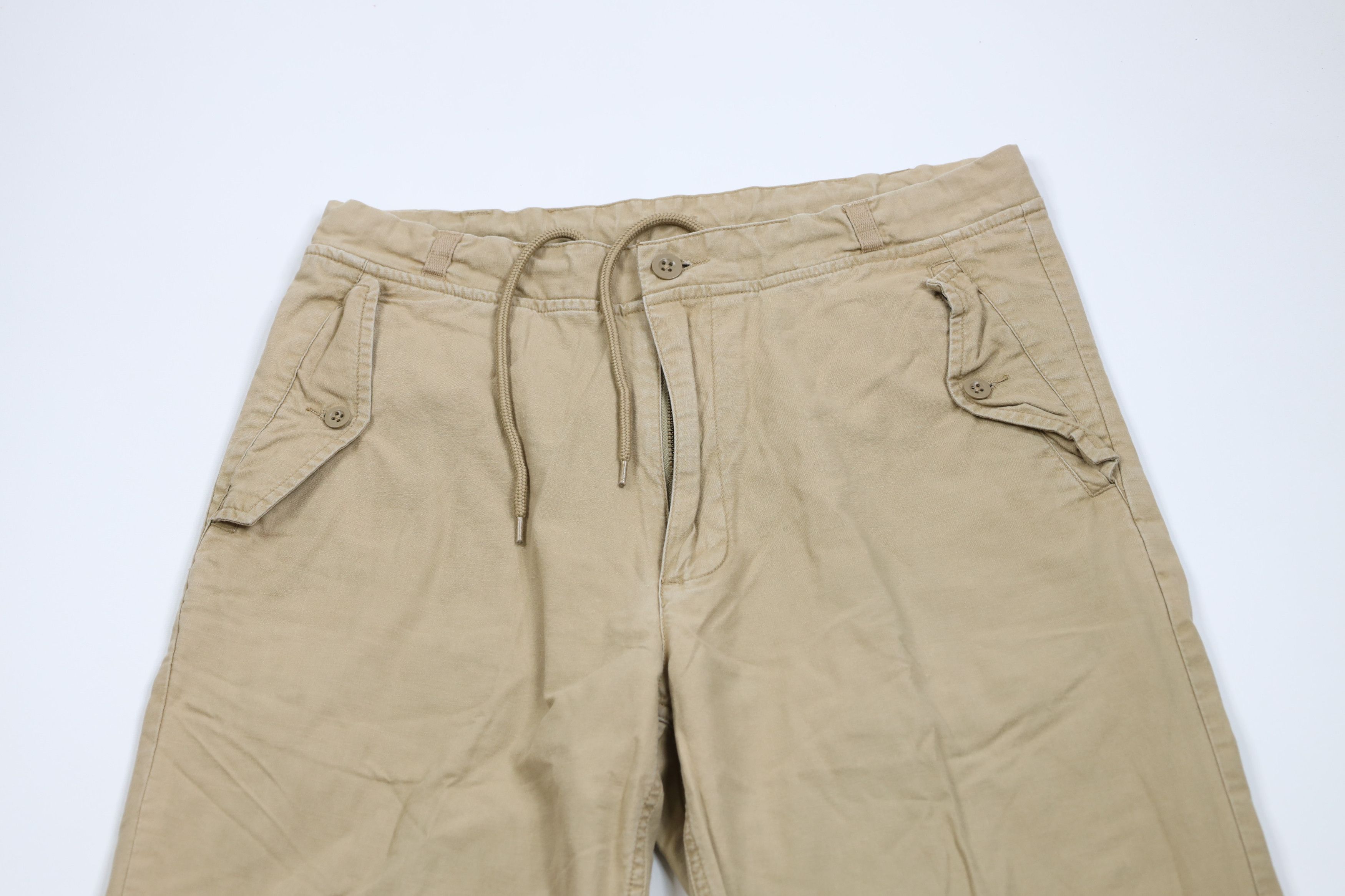 Gap × Vintage Vintage 90s Y2K Gap Chamois Cloth Lined Wide Leg Pants Beige Size US 34 / EU 50 - 2 Thumbnail