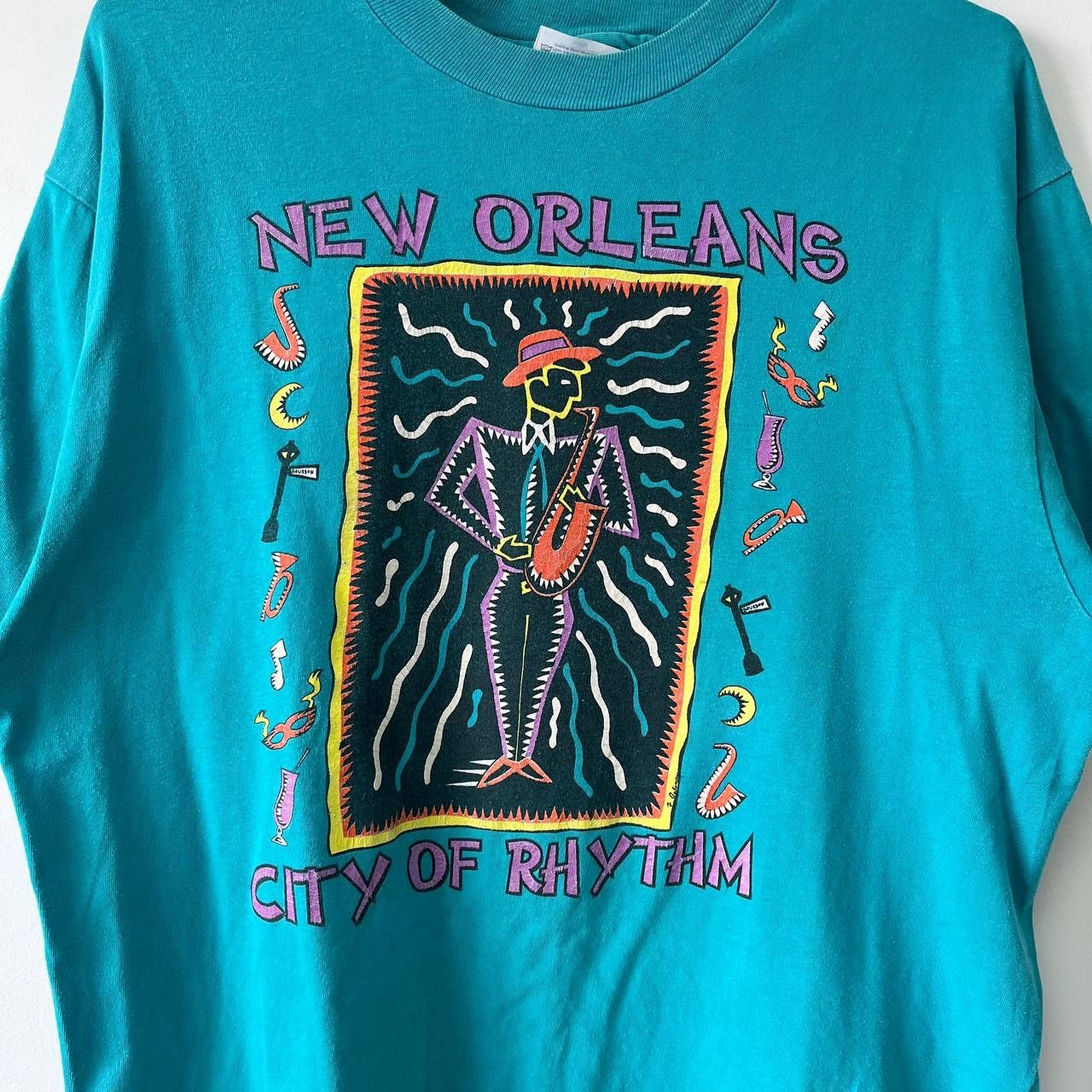Vintage Vintage 90s New Orleans Jazz Art Festival Music Single Size US L / EU 52-54 / 3 - 17 Thumbnail