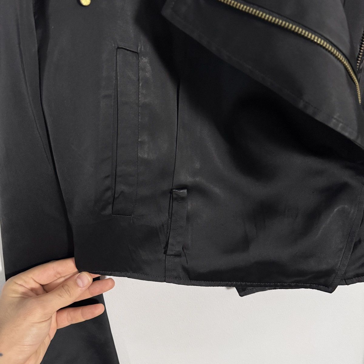 Dolce & Gabbana Dolce & Gabbana 1990s Cropped Biker Jacket Black Blazer Size L / US 10 / IT 46 - 14 Thumbnail
