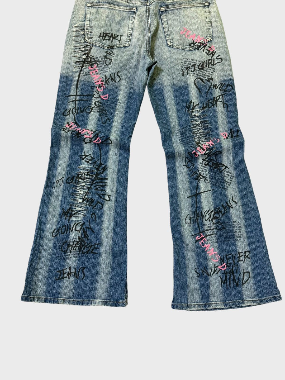 Hysteric Glamour FLARE DRAMA JEANS PRINTED DESIGN BOOT CUT STRETCHABLE JEANS Size US 34 / EU 50 - 15 Thumbnail