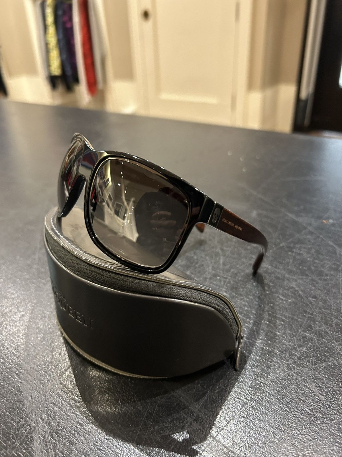 Alexander McQueen Alexander McQueen Wood Sunglasses Size ONE SIZE - 1 Thumbnail