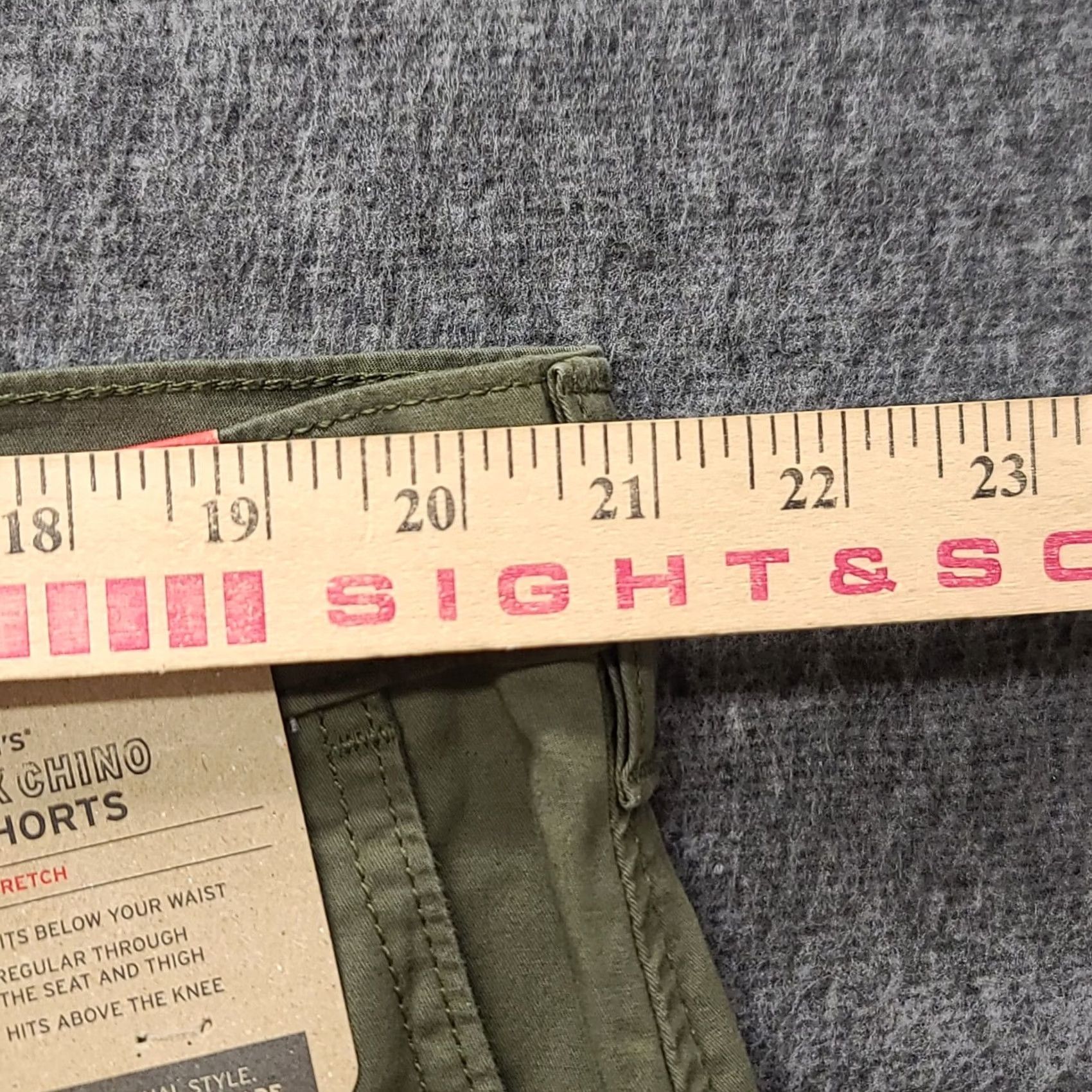 Levi's Levi's XX Chino Shorts Mens 42 Regular Fit 10 Inseam Green Casual Travel Workwear Stretch Cotton Spandex Button Logo Zipper Size US 42 / EU 58 - 4 Thumbnail
