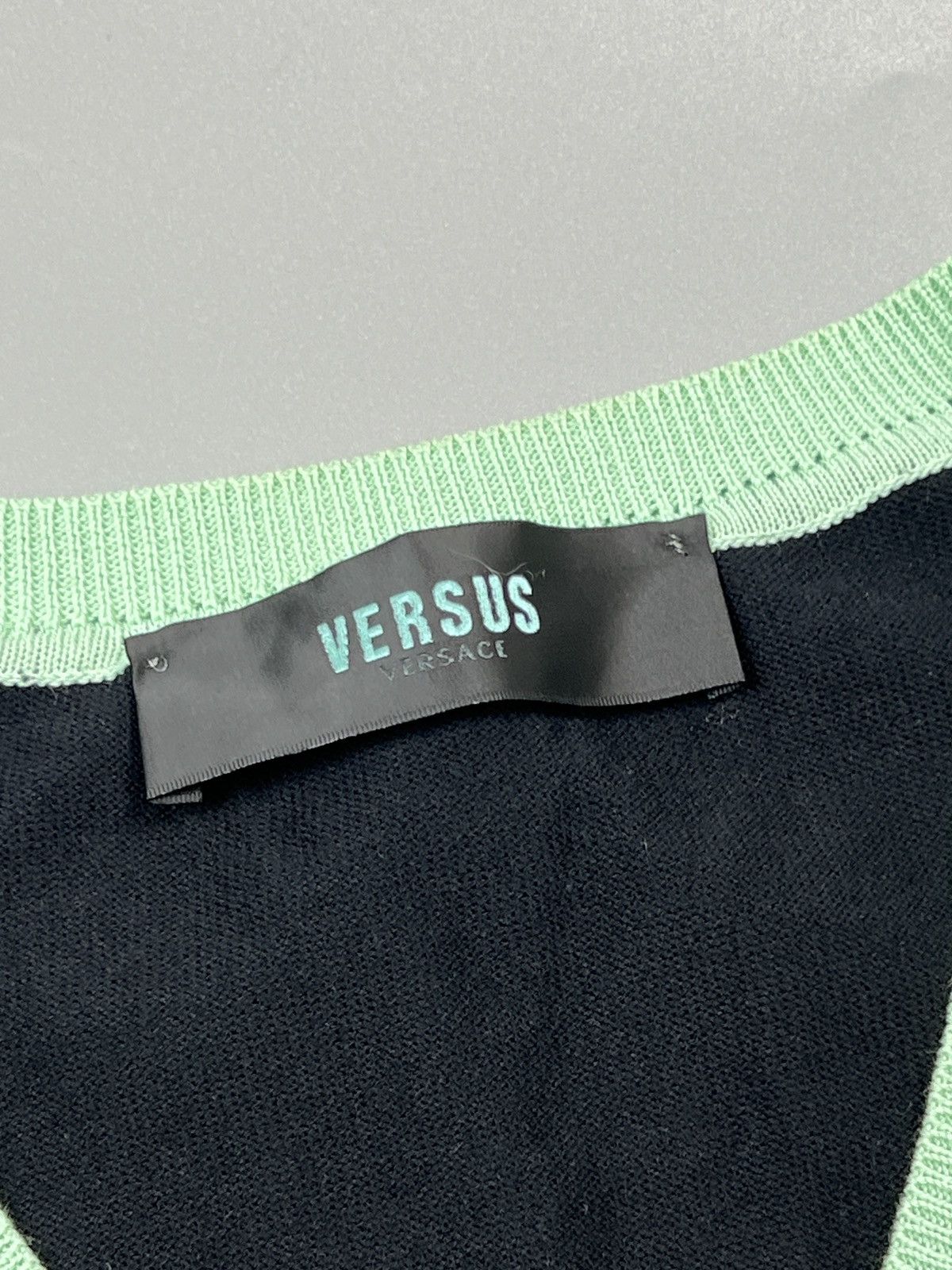 Versace × Versus Versace Versus Versace V Neck Cotton Sweater (Y0469) Size US M / EU 48-50 / 2 - 5 Thumbnail