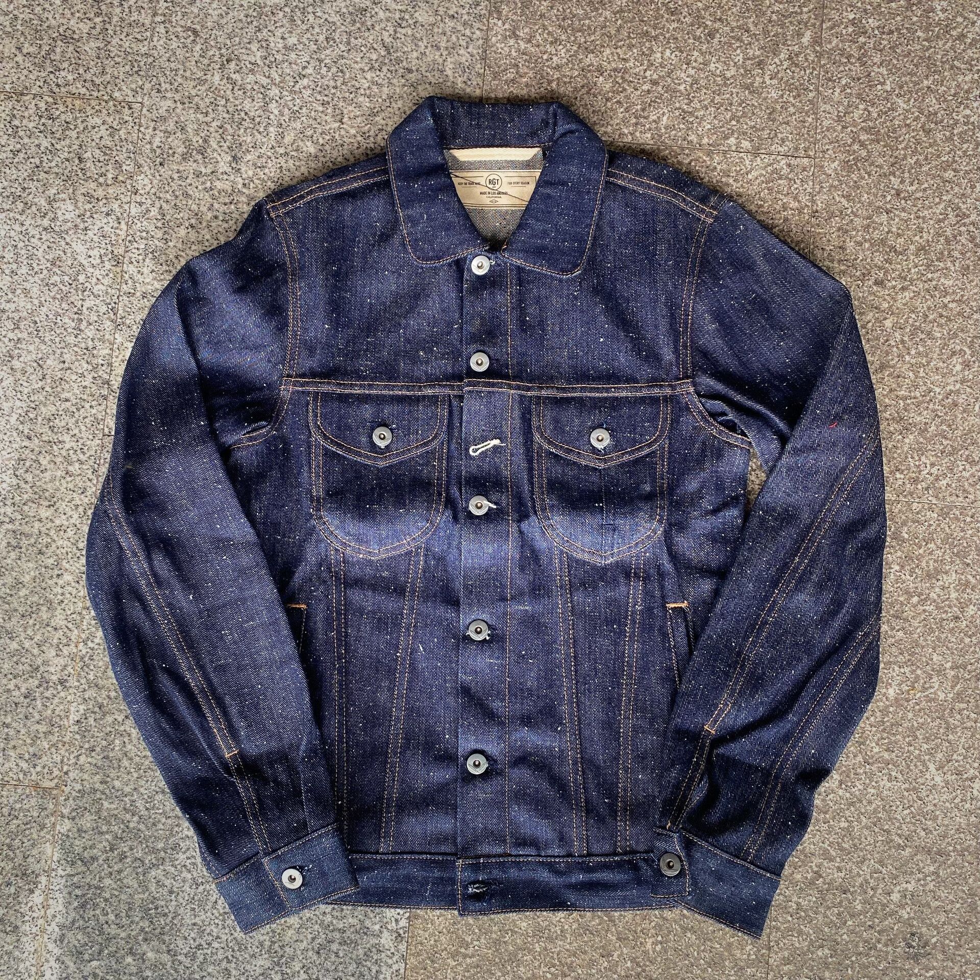 R13 RGT 14oz Cotton-Linen Snow Wash Denim Jacket Size US XS / EU 42 / 0 - 1 Thumbnail