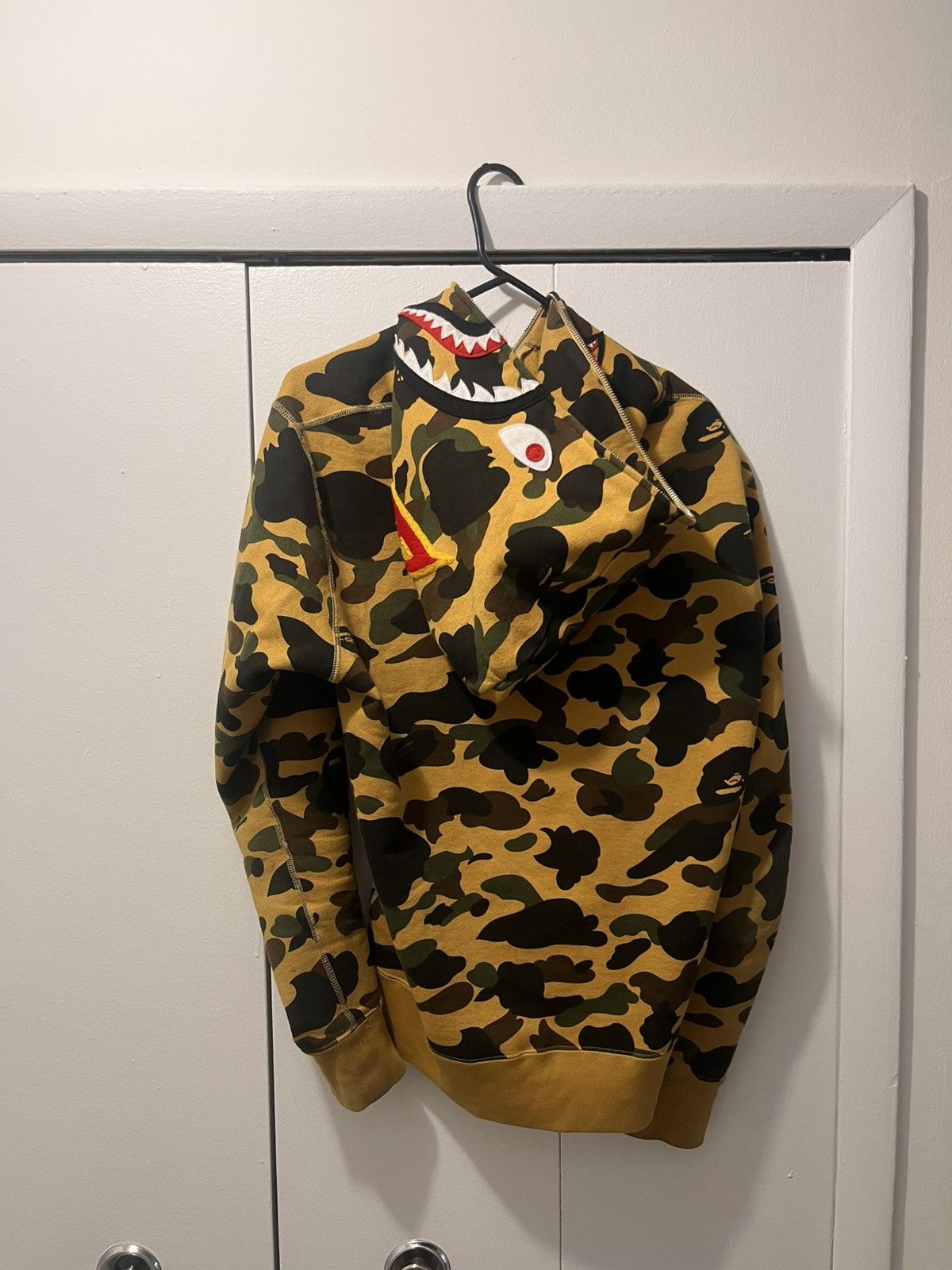 Bape BAPE BEARBRICK 1ST CAMO SHARK FULL ZIP HOODIE | Grailed