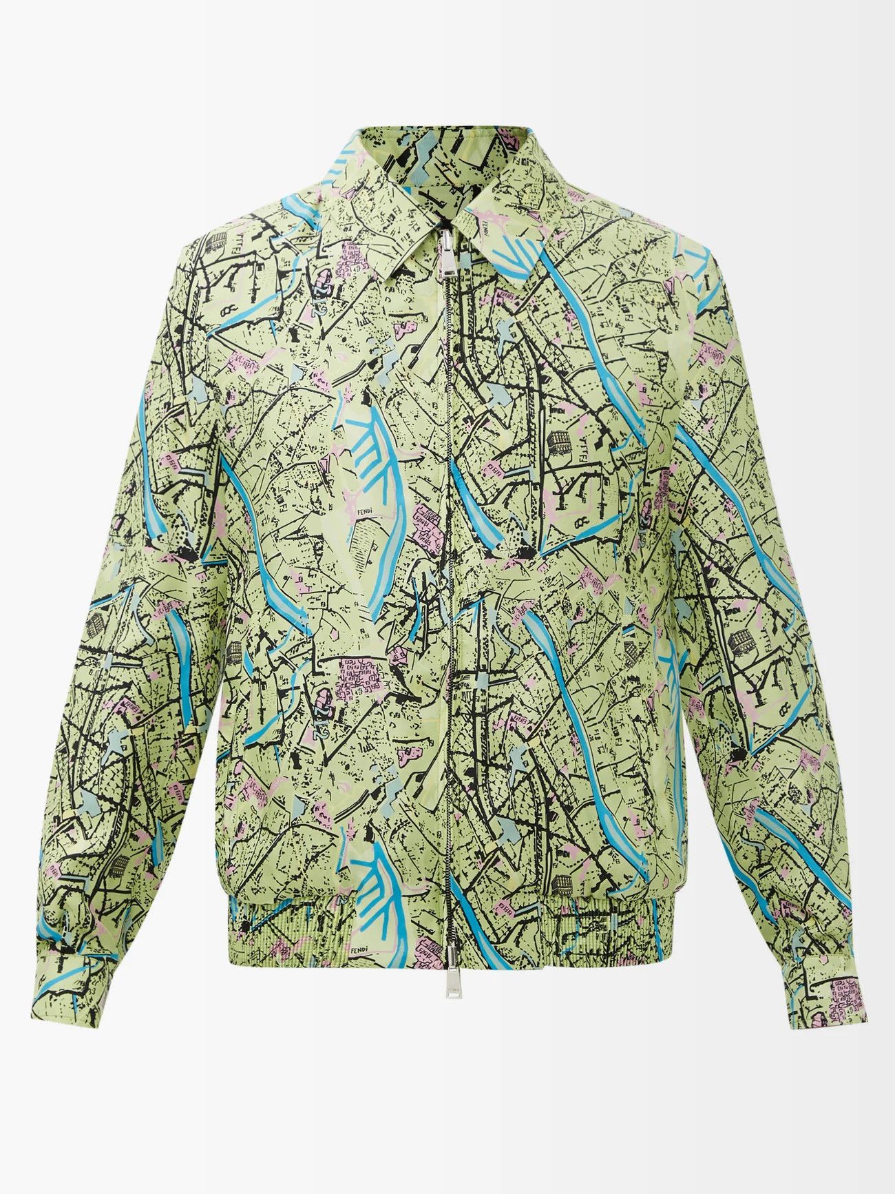 image of Fendi O1Loc1C0124 Jacket In Green, Men's (Size Medium)