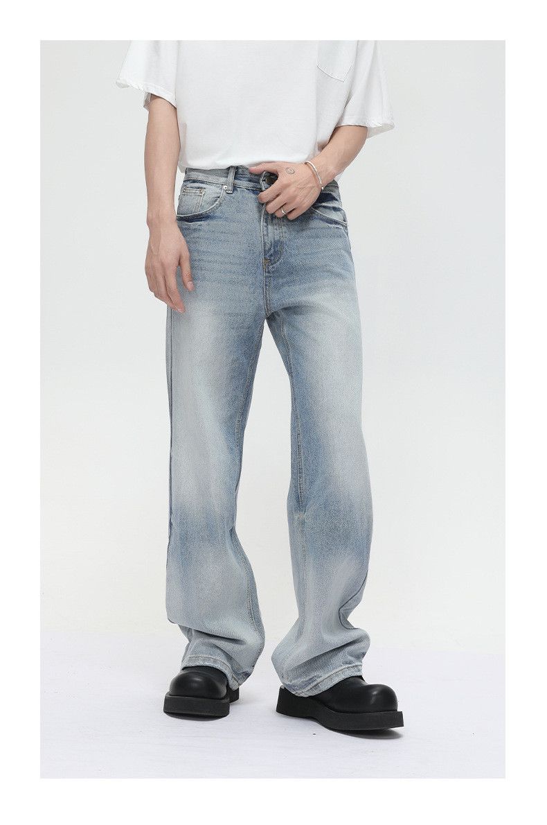 Japanese Brand × Jean Japanese retro washed distressed wide-leg loose washed jeans Size US 32 / EU 48 - 2 Thumbnail