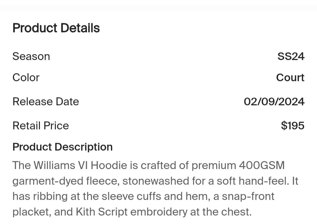 Kith Kith William's VI hoodie court Size US L / EU 52-54 / 3 - 4 Thumbnail