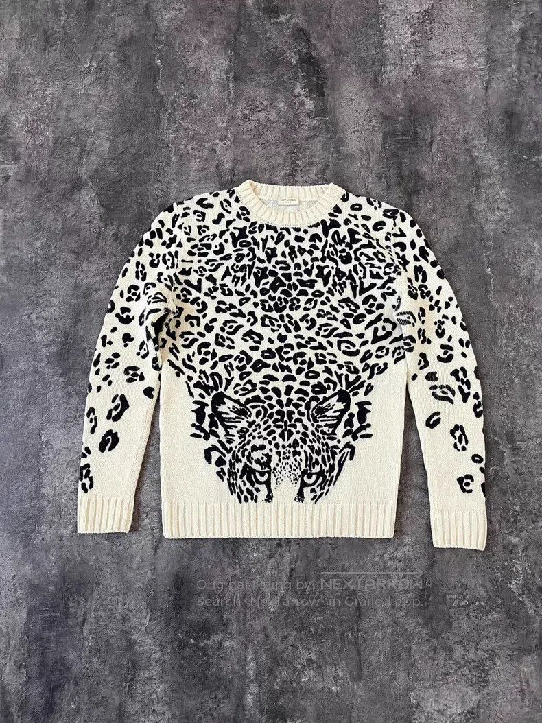 Saint Laurent Paris Saint Laurent Paris Leopard print panther head off-white s Size US S / EU 44-46 / 1 - 1 Thumbnail