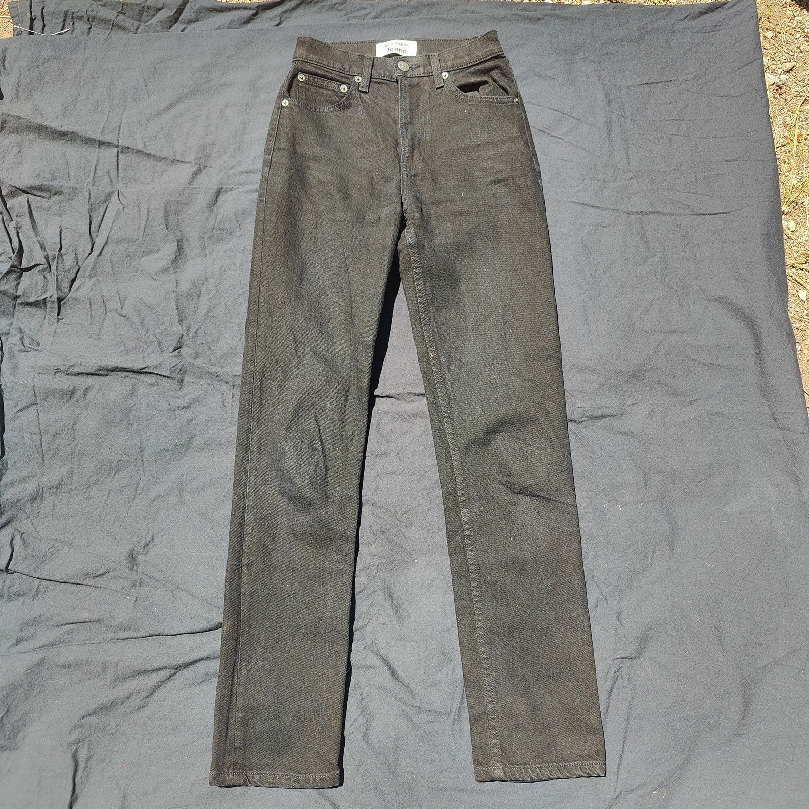 Reformation Reformation Liza High Rise Straight Jeans Womens 23 Black Size 23" - 1 Thumbnail