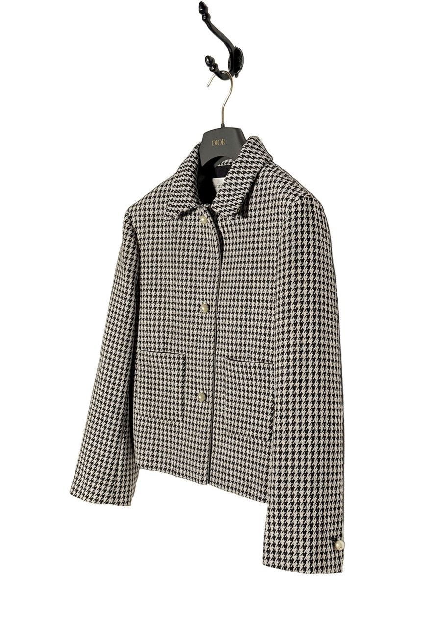 Dior Dior 2023 Black Ivory Houndstooth Pearl Button Jacket Size S / US 4 / IT 40 - 2 Thumbnail