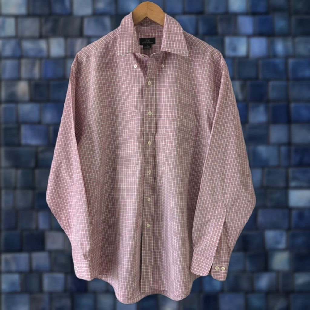 Brooks Brothers Brooks Brothers 346 Shirt Red Plaid Button-Down Long Sleeve M Non-Iron Cotton—Regular Fit, Pocket, Casual, Business, Mens Size US M / EU 48-50 / 2 - 1 Thumbnail