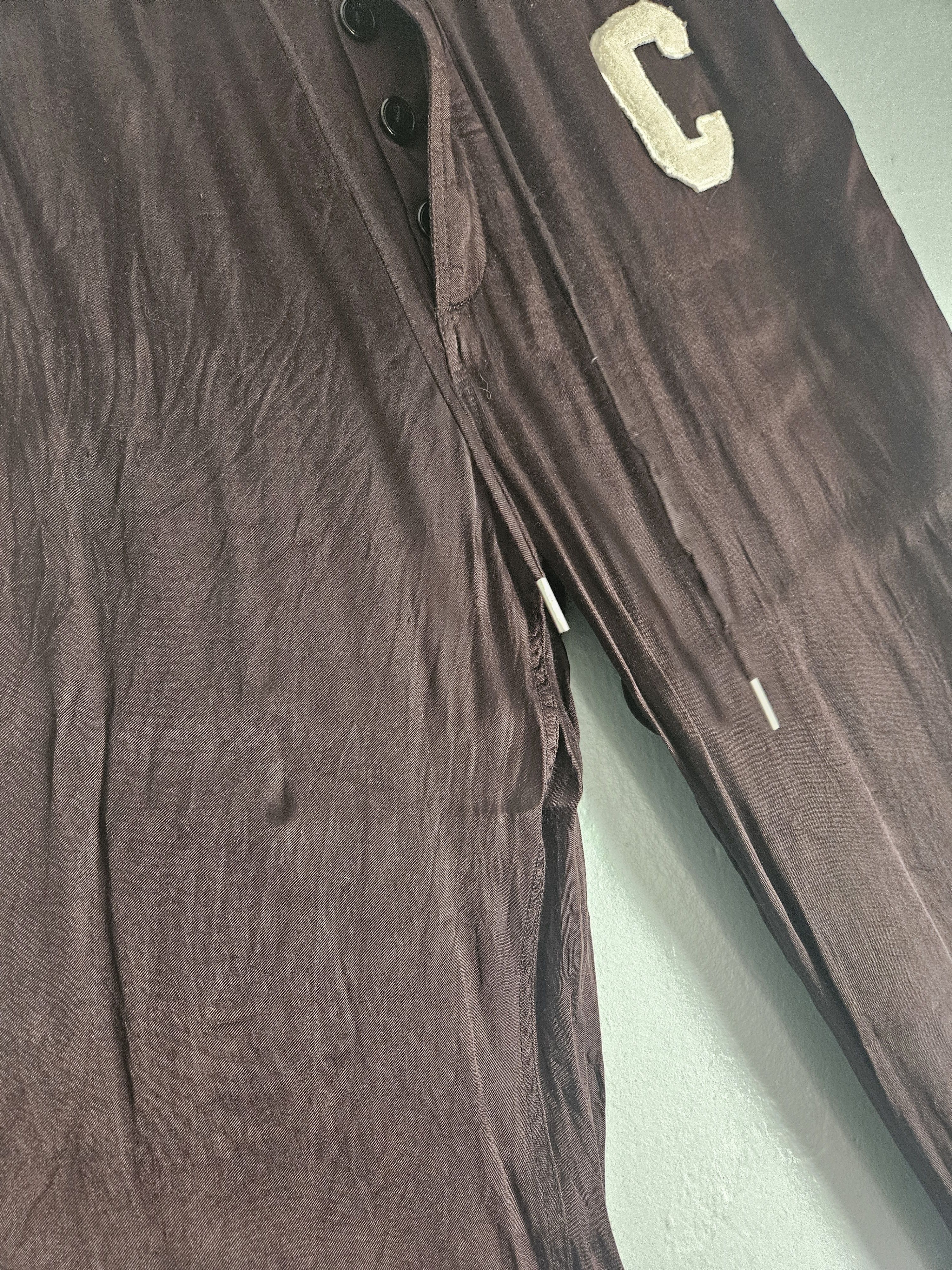 Celine Brown Viscose C Patch Track Pants Size US 34 / EU 50 - 6 Thumbnail