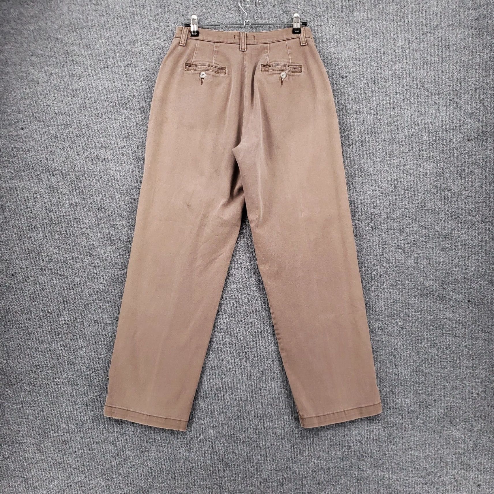 Lee Lee Khakis Pants Womens 4 Chino Flat Front Brown Straight Pockets Regular Size 27" / US 4 / IT 40 - 2 Thumbnail