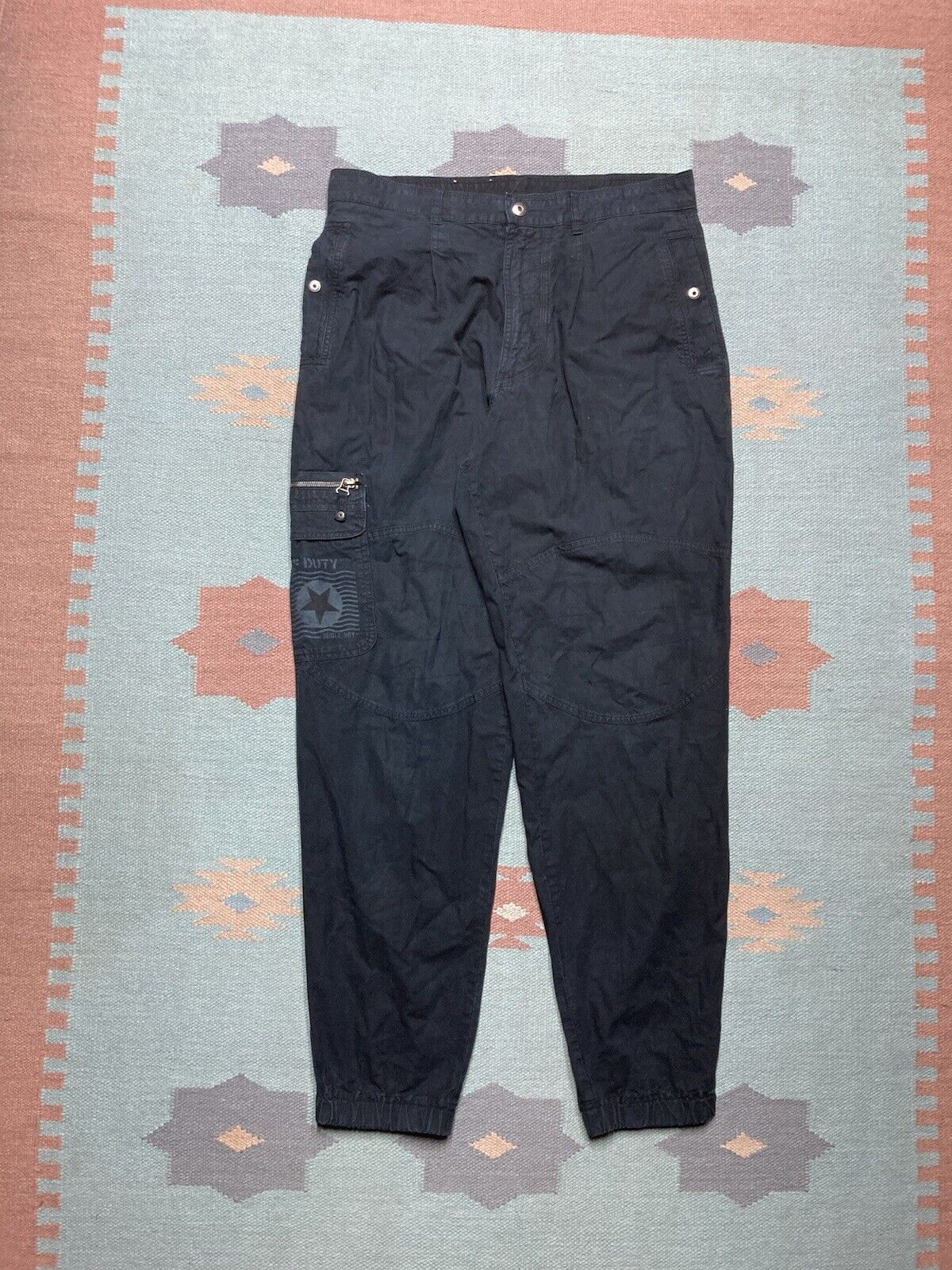 Bugle Boy × Vintage y2k bugle boy cargo pants baggy tapered double knee 34x33 Size US 34 / EU 50 - 5 Thumbnail