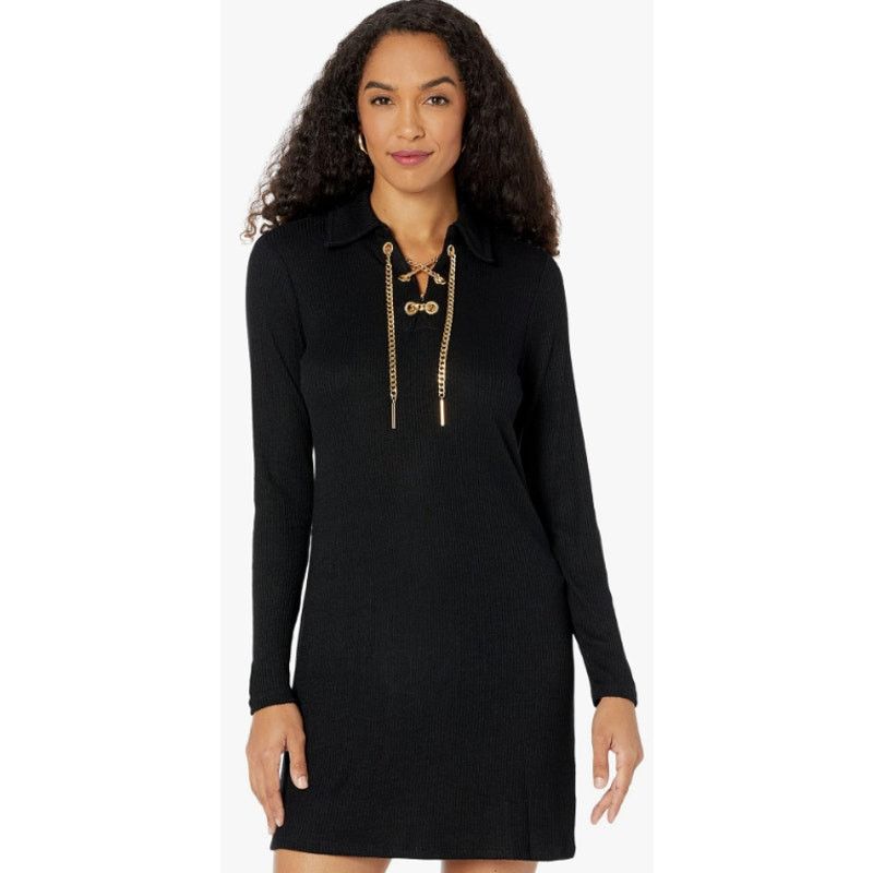 michael kors chain lace up dress Michael Michael Kors, Lace-Up Lace Tunic Dress, White, M