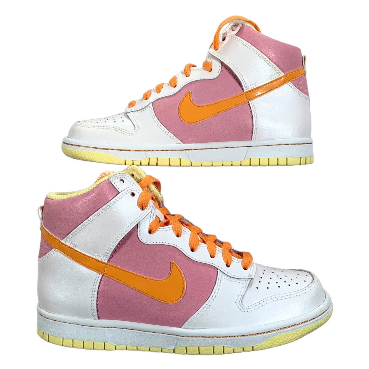 image of Nike Dunk High Easter Egg Perfect Pink Lemon 2009 Sneakers in White, Men's (Size 5)