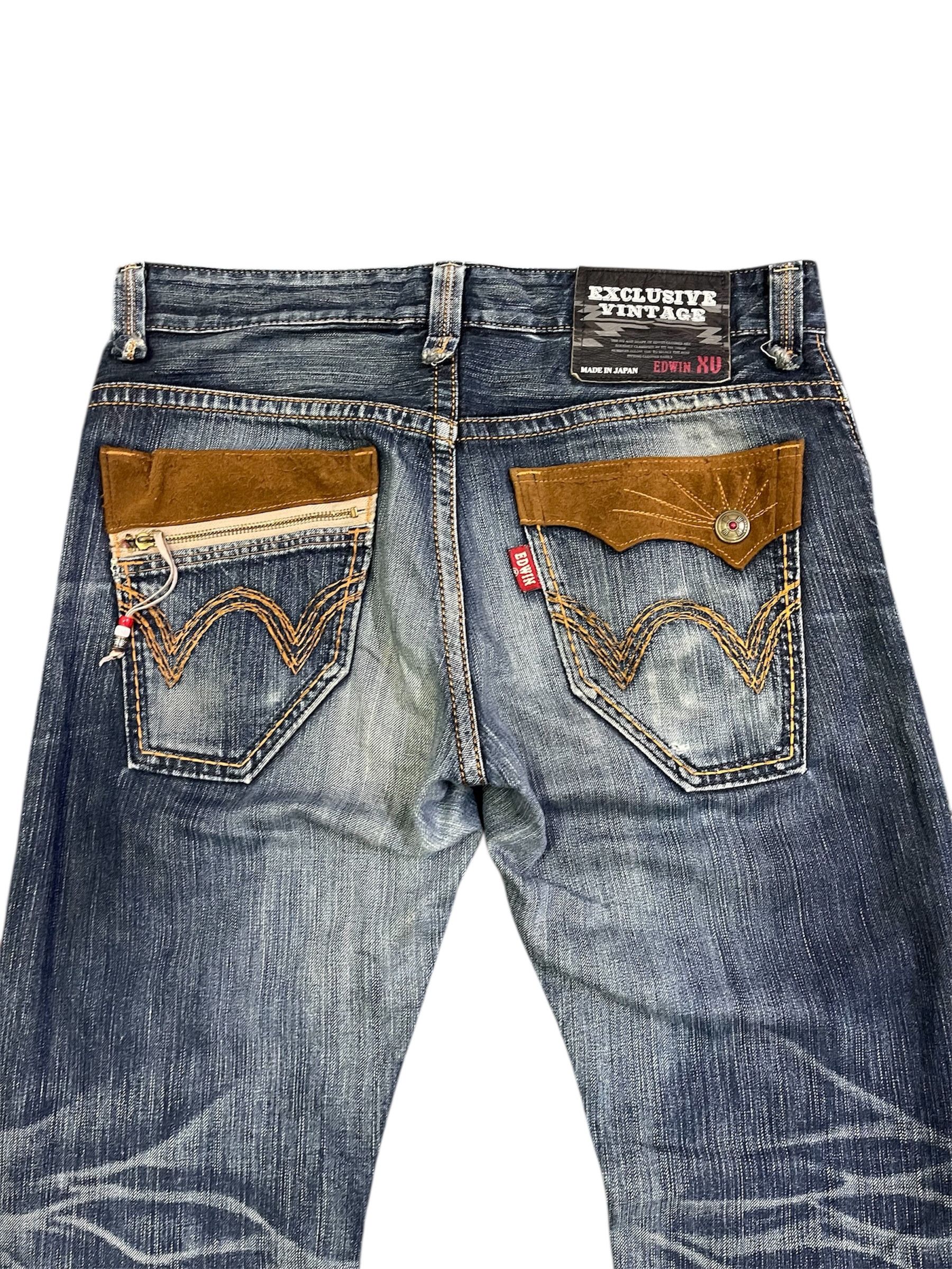 Edwin Edwin 423XVS Distressed Style Aztec Slim Straight / Tappered Size US 35 - 17 Thumbnail