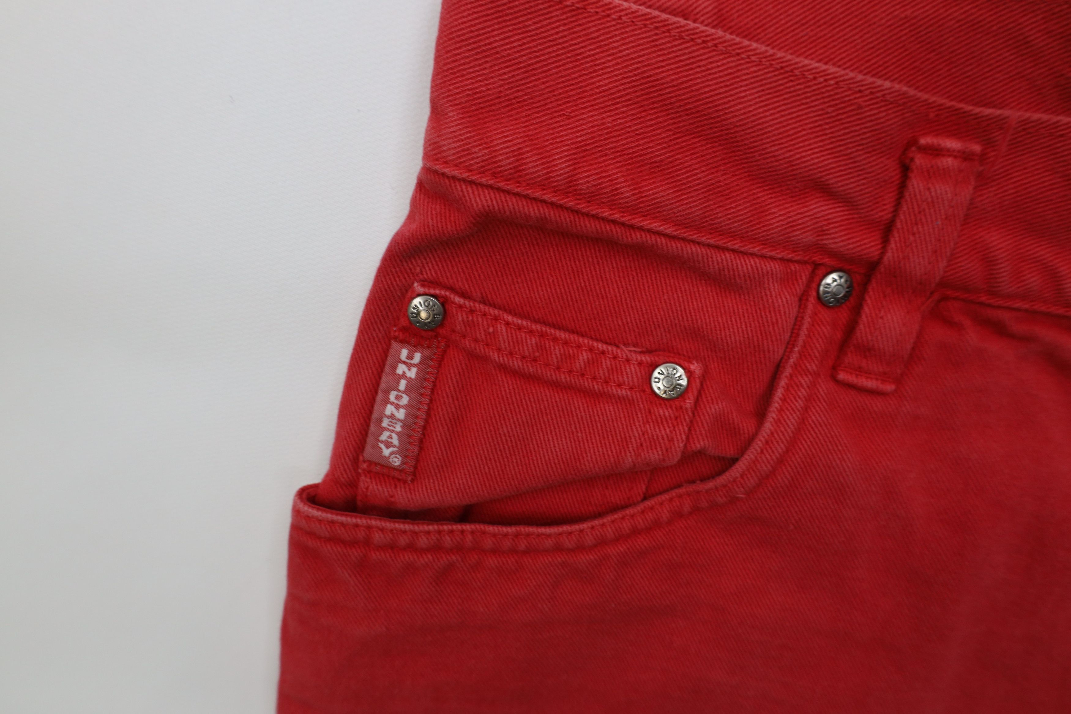 UNIONBAY Vintage 90s Unionbay Surfing Baggy Fit Denim Jean Shorts Red Size US 30 / EU 46 - 8 Thumbnail