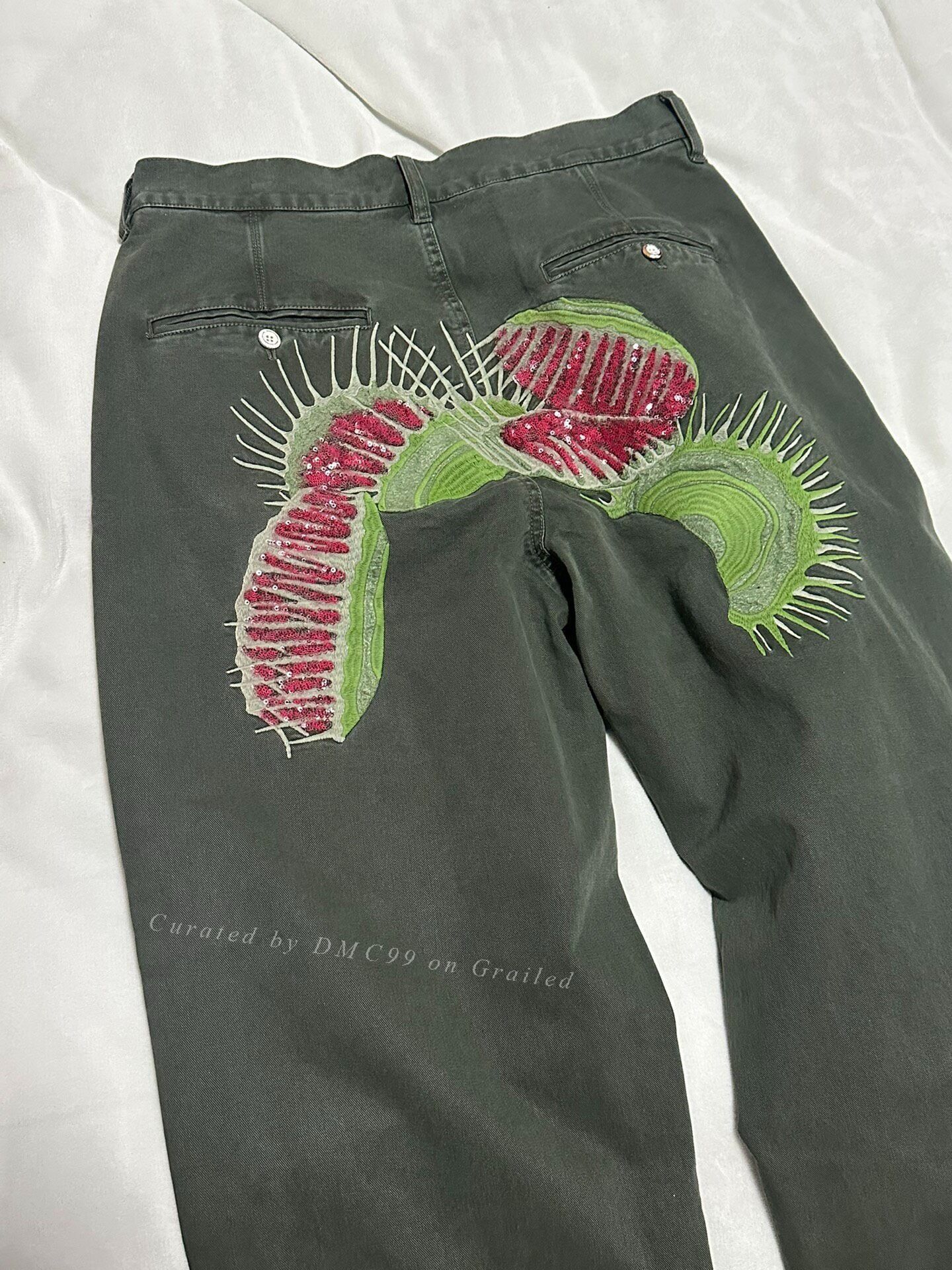 Freedminds MENTAL FREE 25SS Venus Flytrap Embroidered Pants Size US 35 - 1 Thumbnail