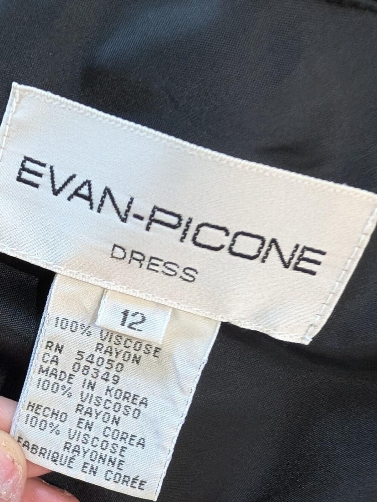 Evan Picone Evan Picone Black Top And Skirt with Pink Floral Accent Size 34" / US 12 / IT 48 - 3 Thumbnail