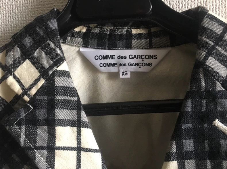 Comme des Garcons Comme Des Garcons Retro checked cream wool blazer Size XS / US 0-2 / IT 36-38 - 5 Thumbnail