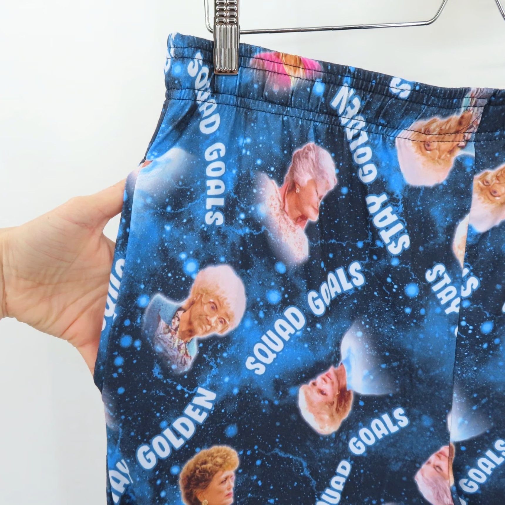 Vintage VINTAGE? No—Bioworld Space Golden Girls Pajama Pants L Blue син Size US 33 - 3 Thumbnail