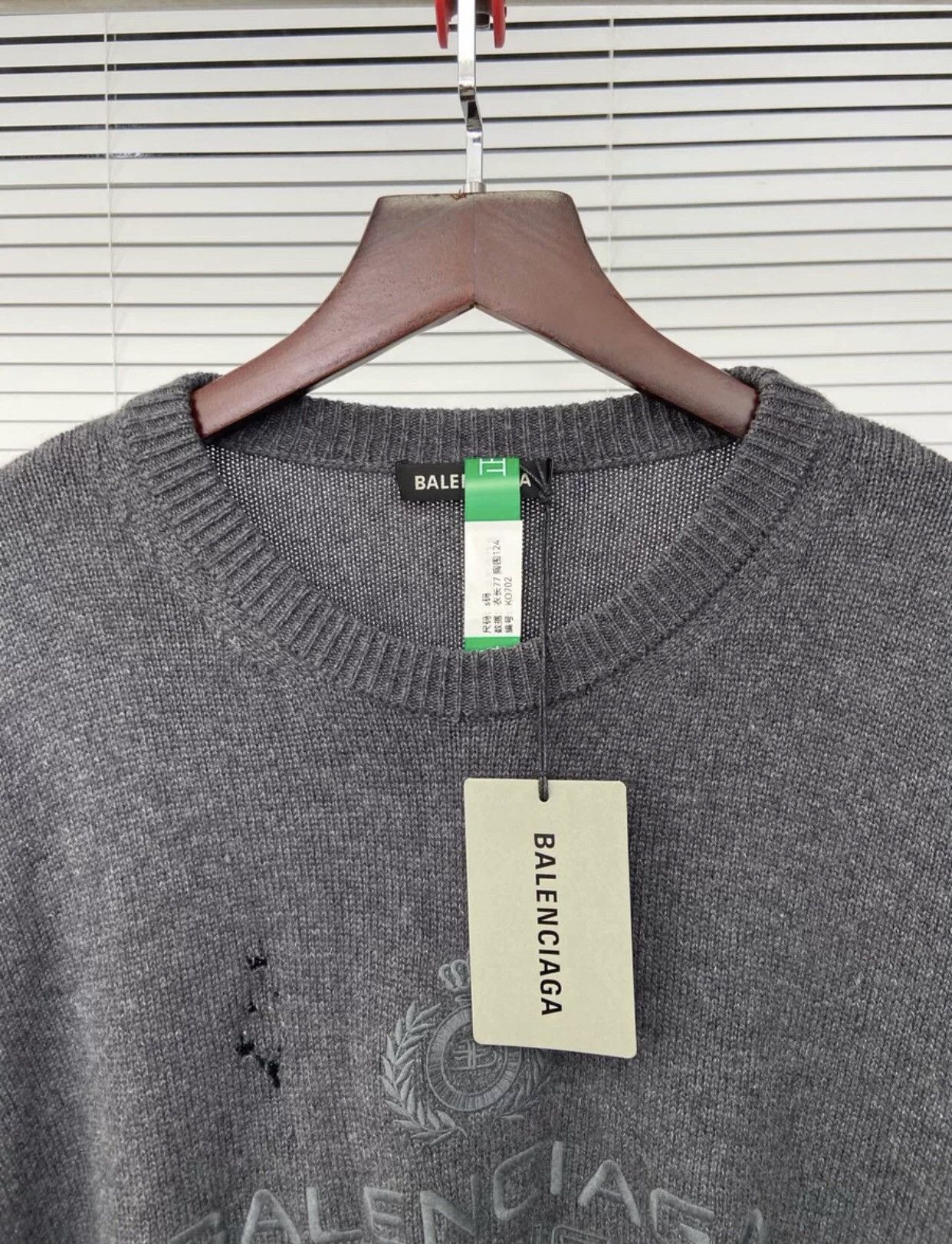 Balenciaga Balenciaga wheat ear logo embroidered long sleeved sweater Size US S / EU 44-46 / 1 - 4 Thumbnail