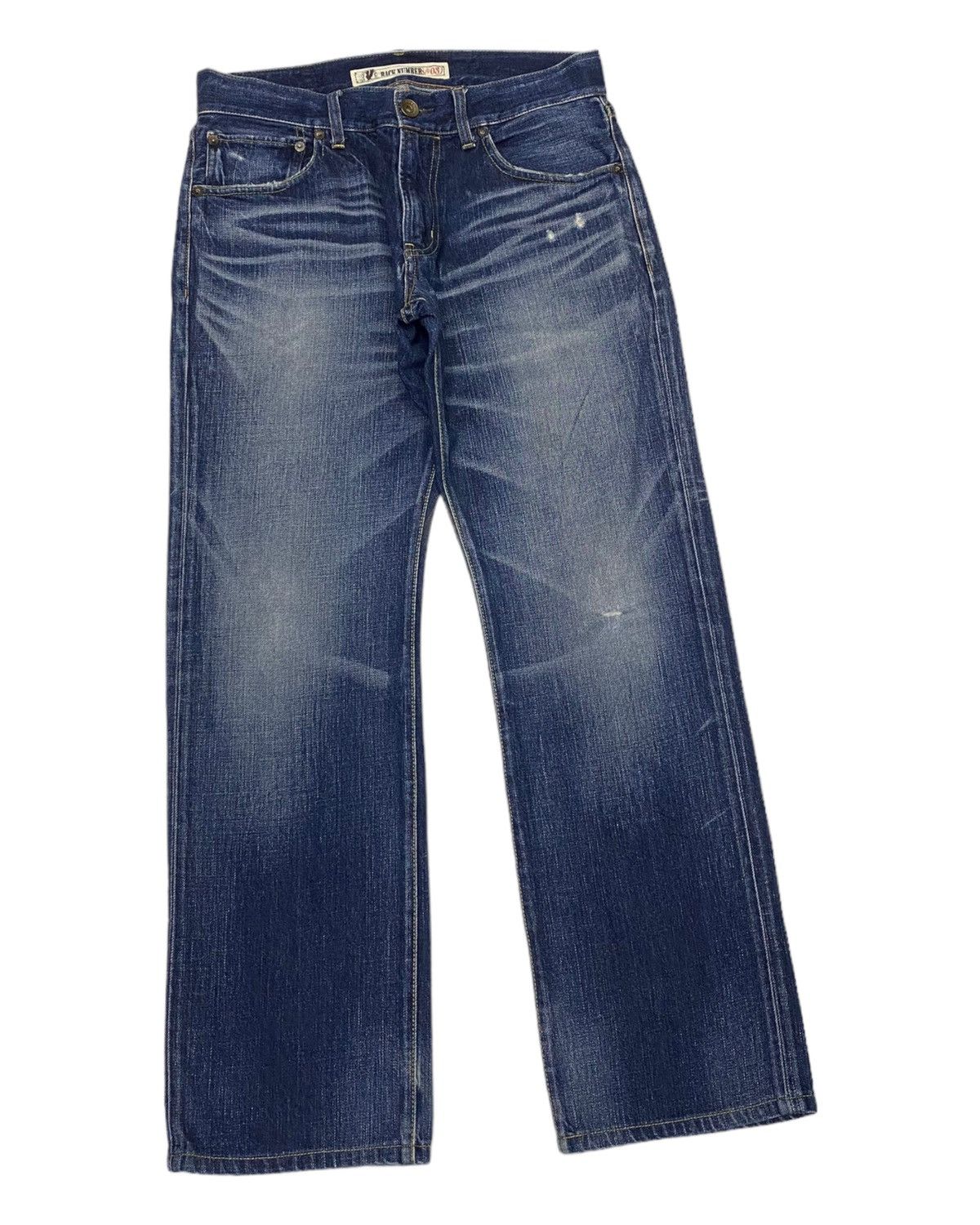 Hysteric Glamour × Japanese Brand VINTAGE BACK NUMBER BAGGY DISTRESSED DENIM JEANS Size US 31 - 3 Thumbnail