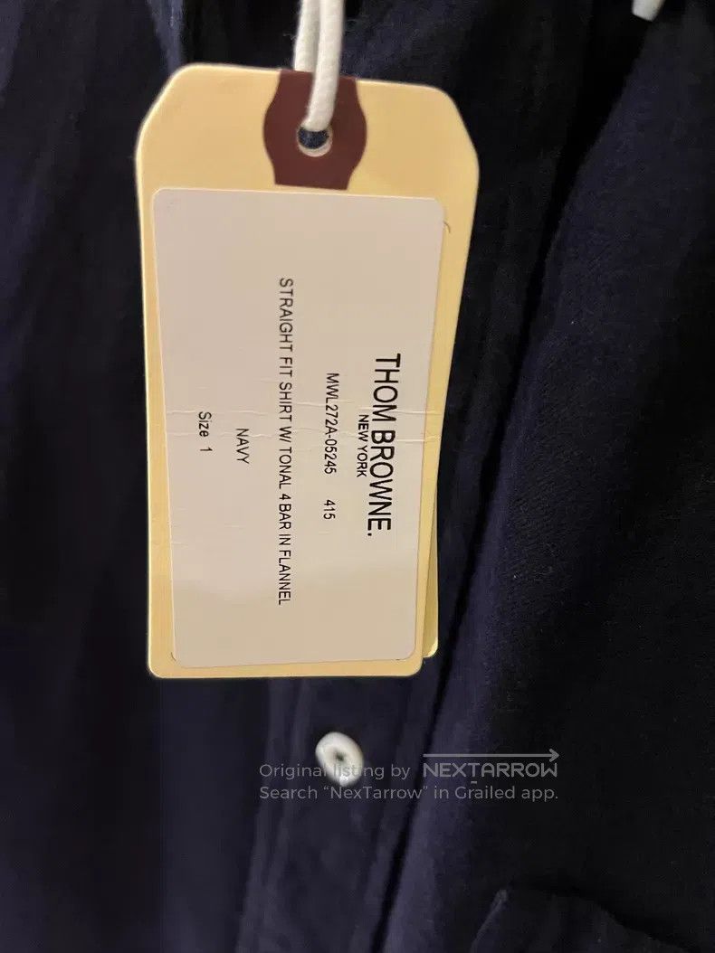 Thom Browne Thom Browne Single-Breasted Long-Sleeve Navy Shirt Size US S / EU 44-46 / 1 - 3 Thumbnail