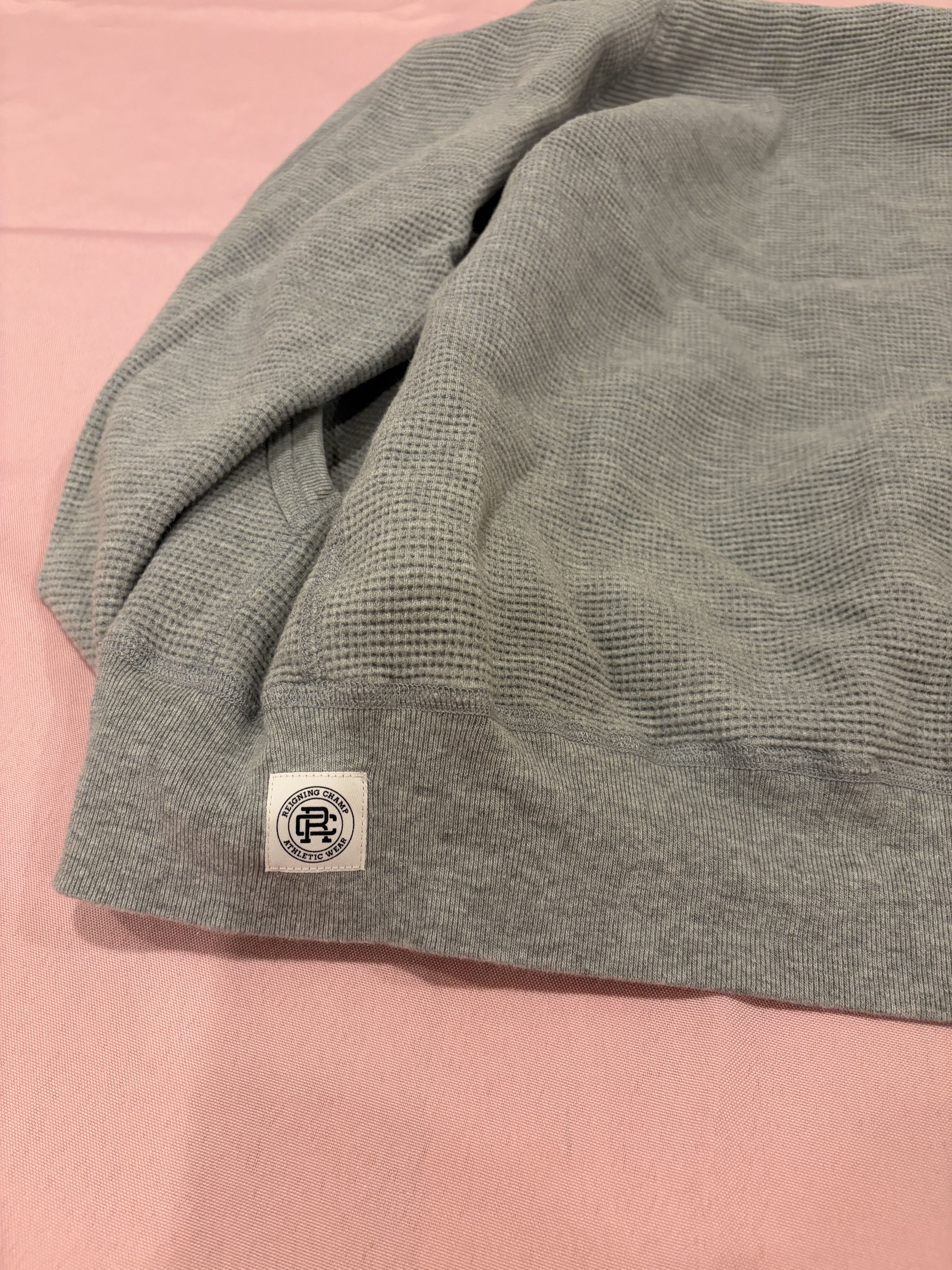 Reigning Champ Reigning Champ Flatback Thermal Cardigan Heather Grey/Gray Size US S / EU 44-46 / 1 - 4 Thumbnail
