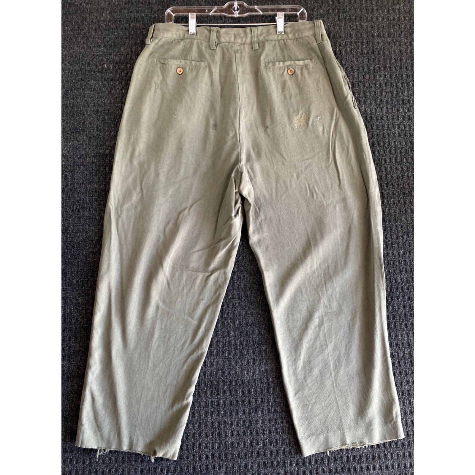 Tommy Bahama Tommy Bahama Men’s Silk Pants Green 38 Relaxed Fit Wide Leg 100% Silk Chino Straight Inseam 28 in Belt Loops Dry Clean Only Vintage? (No) Size US 38 / EU 54 - 2 Thumbnail