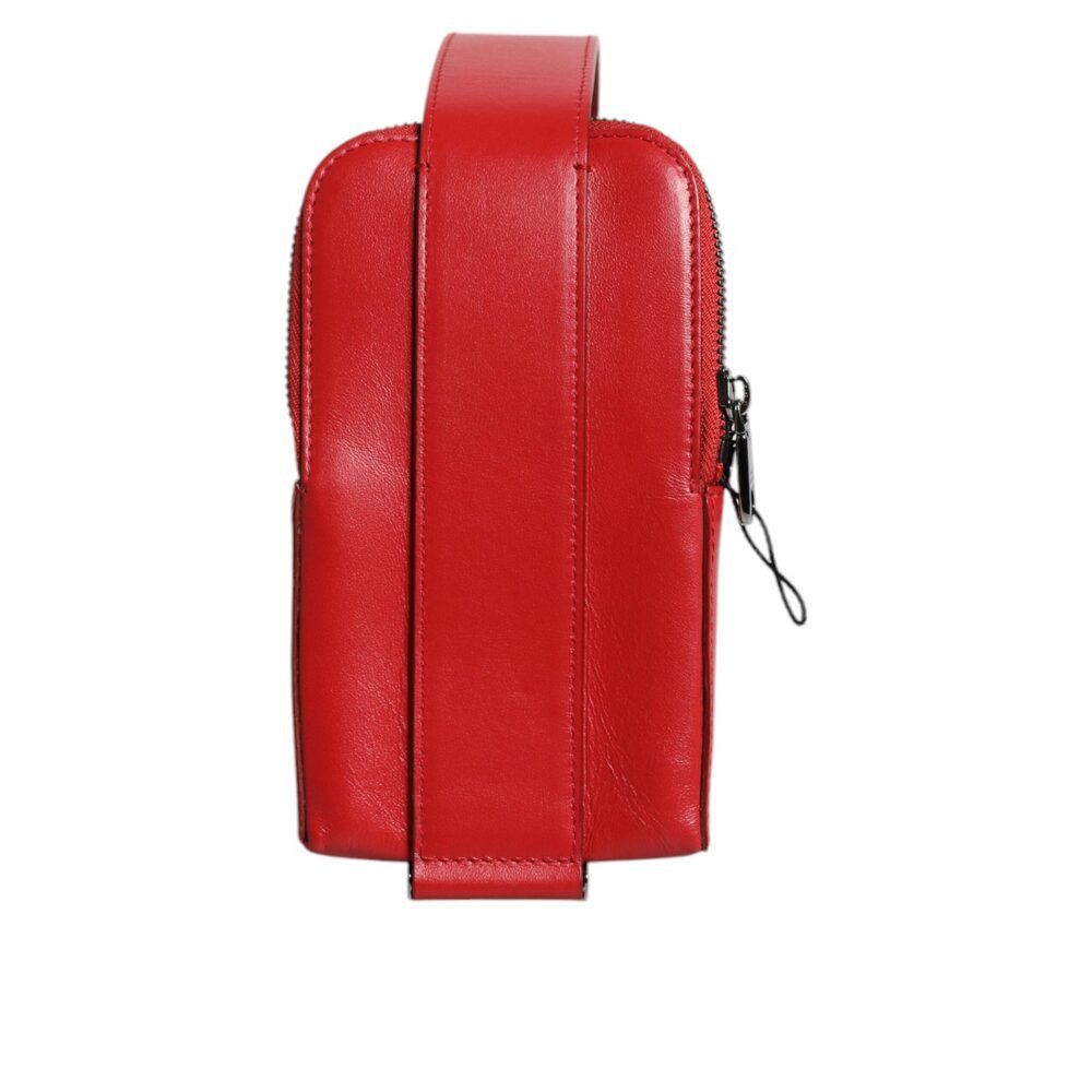 Dolce & Gabbana Dolce & Gabbana Red Leather Logo Zip Around Card Holder Wide Size ONE SIZE - 4 Thumbnail