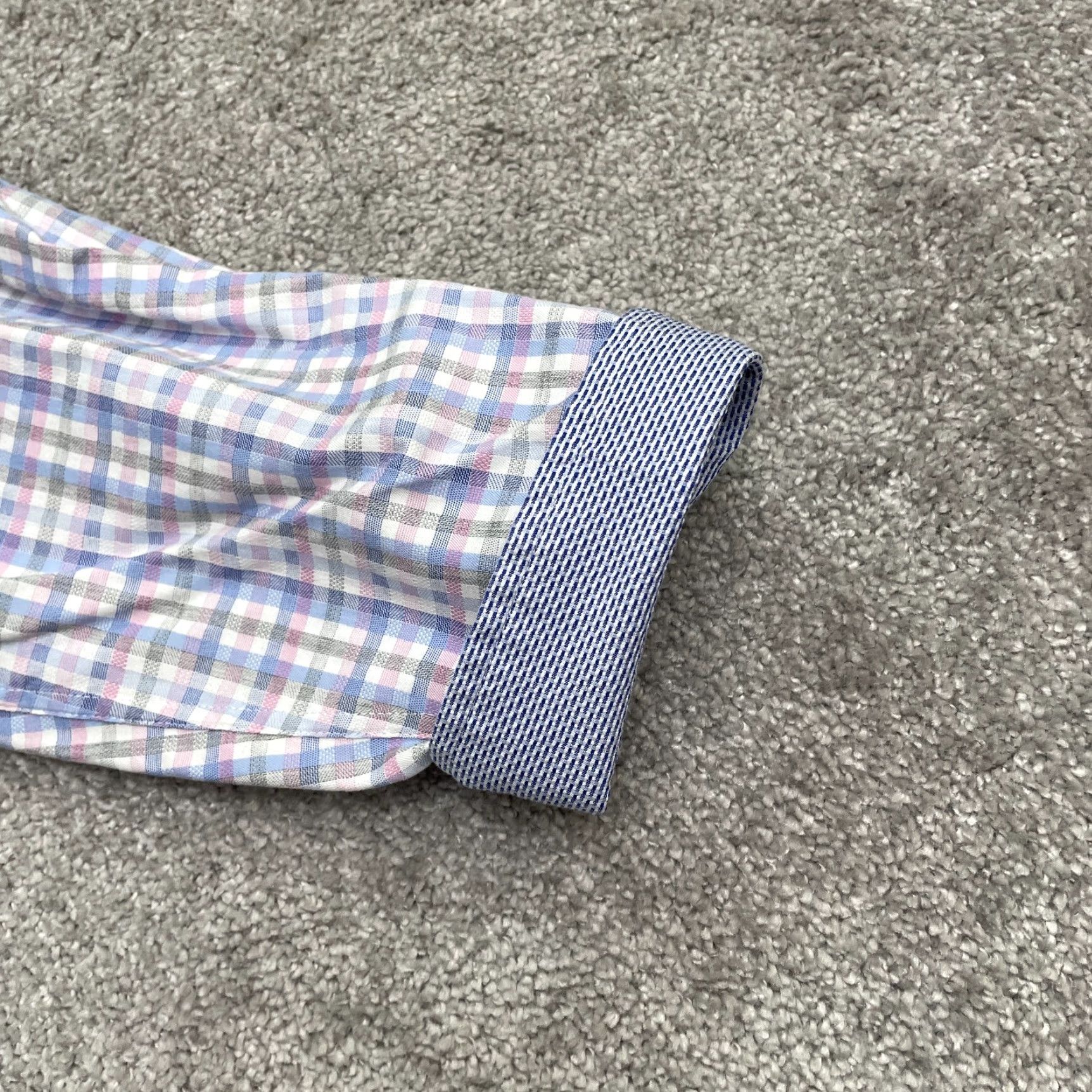 Egara Egara Shirt Mens 2XL Button-Down Plaid Cotton Non-Iron Multicolor All Seasons Breathable Casual Work Size US XXL / EU 58 / 5 - 5 Thumbnail