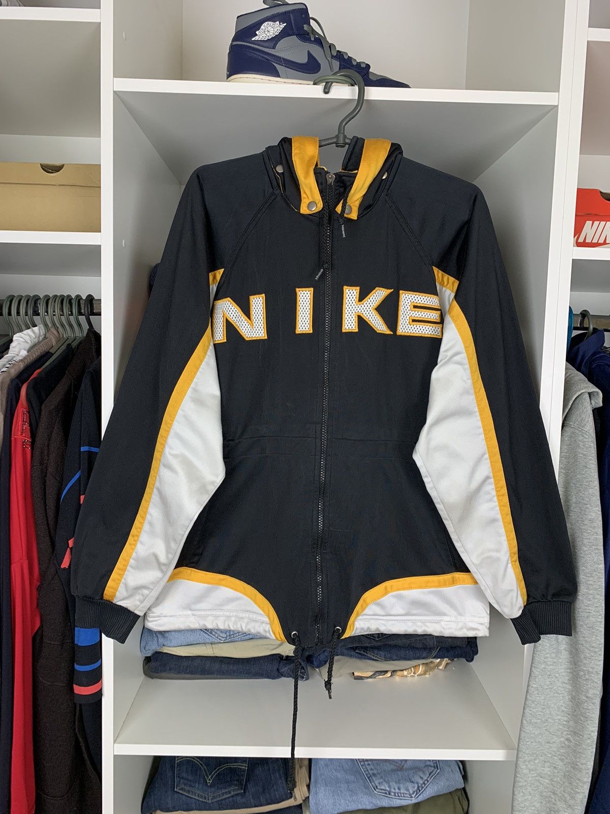 Vintage Vintage Nike Big Logo Zip Hoodie Size US XS / EU 42 / 0 - 1 Thumbnail