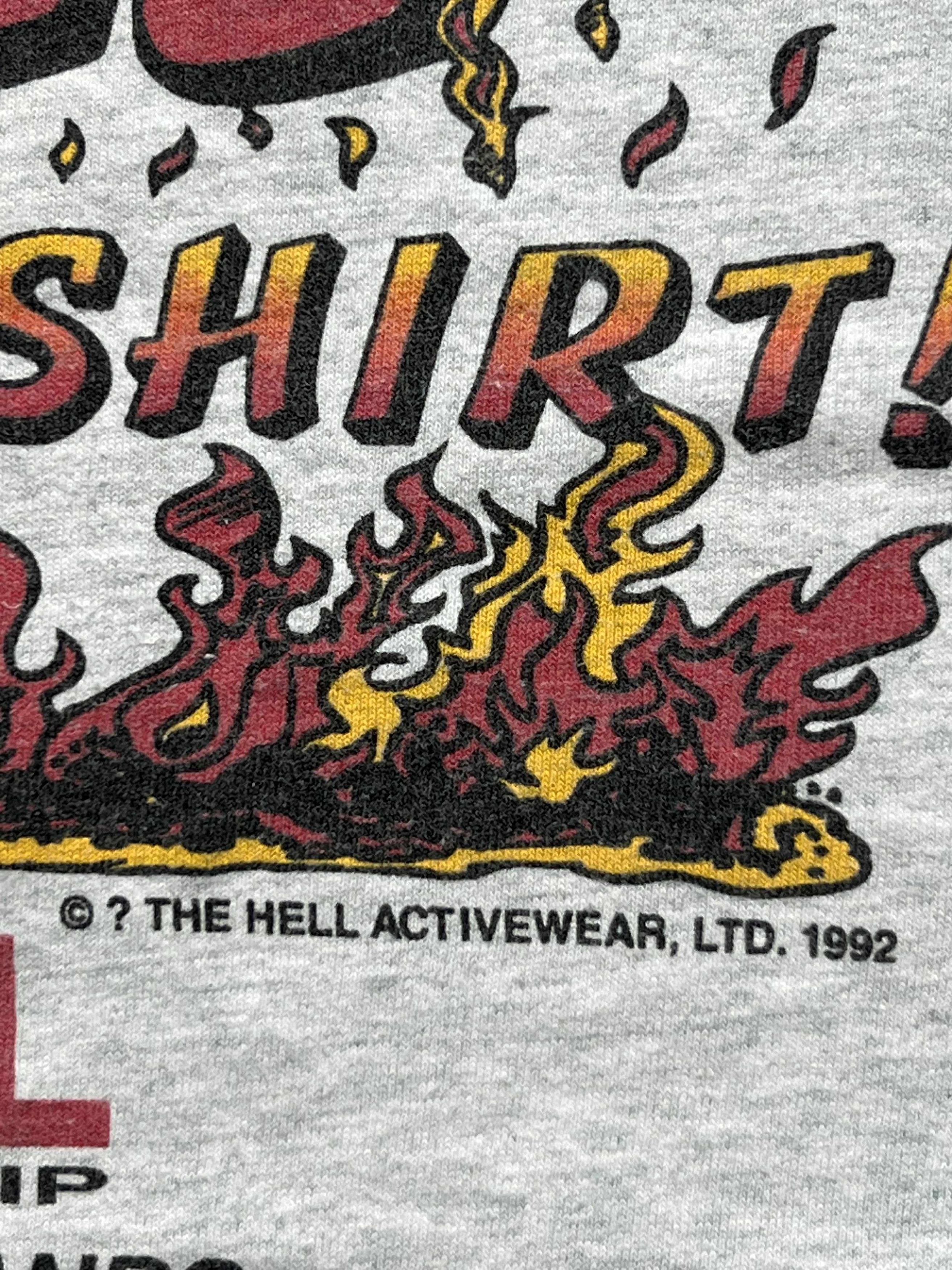 Vintage 1992 Hell Cayman Islands T "I Went Thru Hell For This Shirt" Size US XL / EU 56 / 4 - 3 Thumbnail
