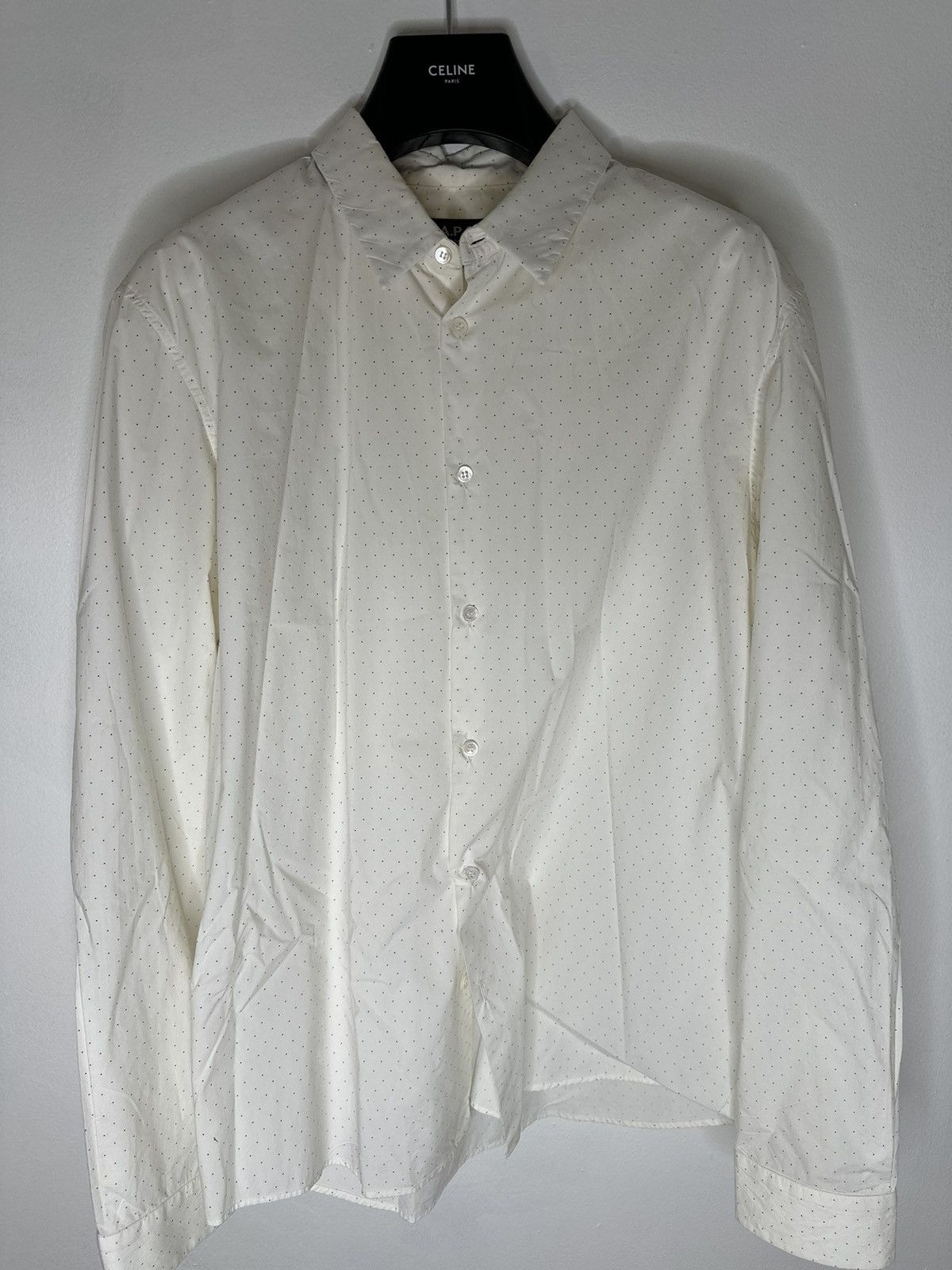 A.P.C. Micro Polka Dot Shirt Size US XL / EU 56 / 4 - 1 Thumbnail