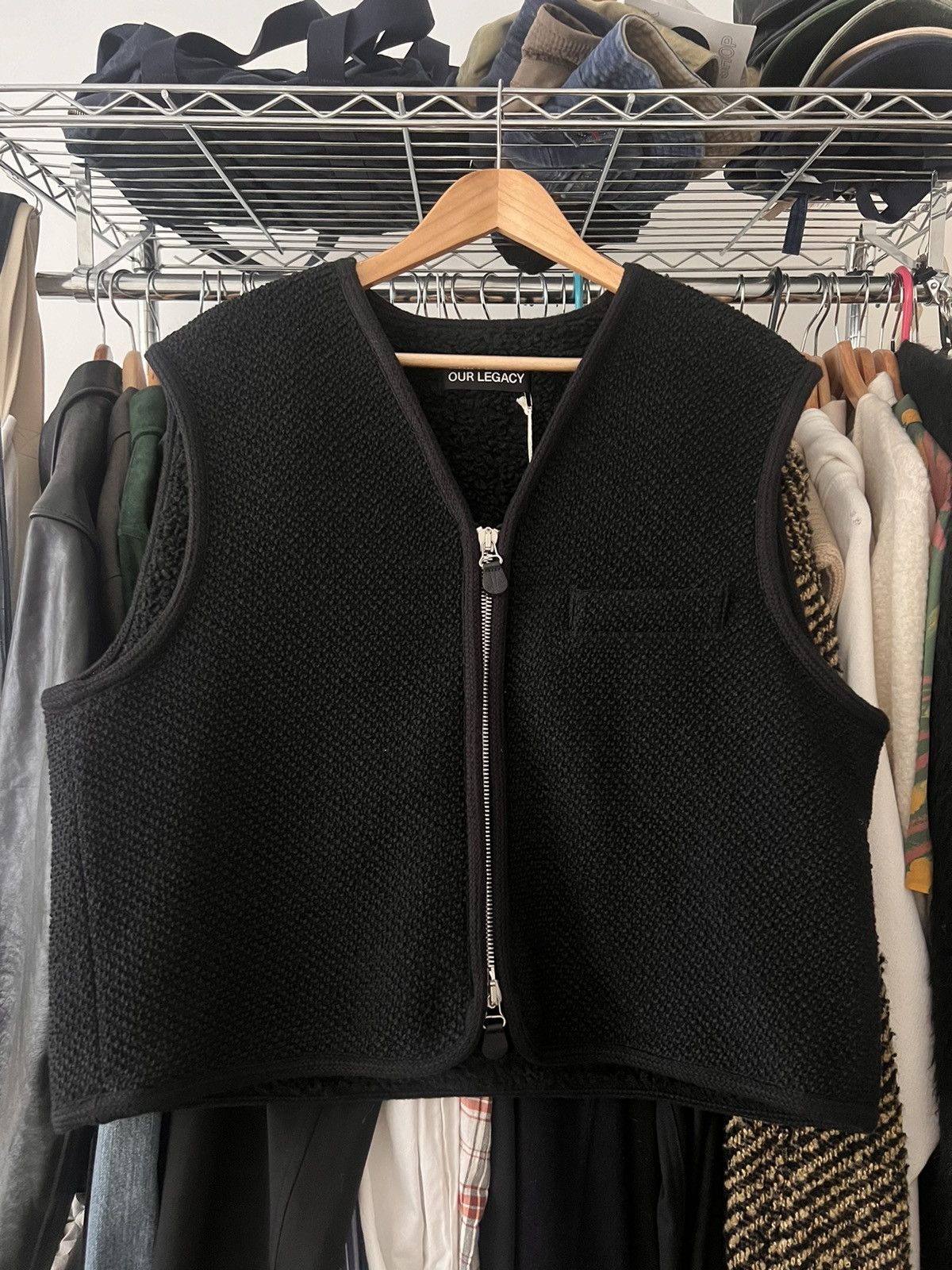 Our Legacy Top Vest Black Boucle Size US M / EU 48-50 / 2 - 1 Thumbnail