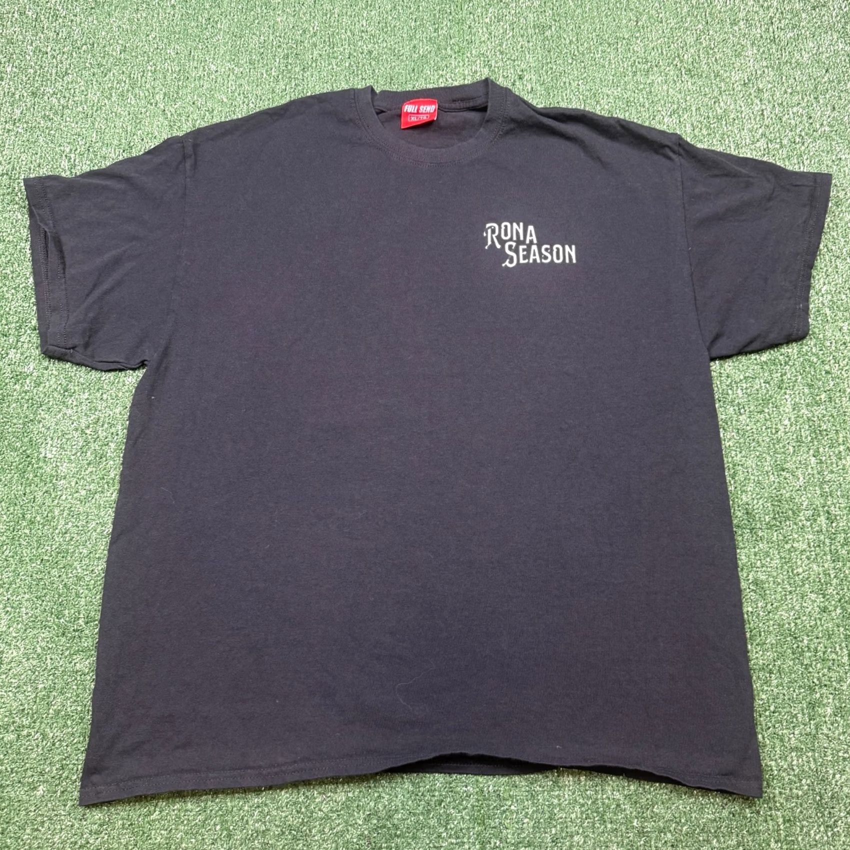 Vintage Full Send Graphic T Shirt Mens XL Black Short Sleeve Crew Neck Parrot Tee Size US XL / EU 56 / 4 - 2 Thumbnail