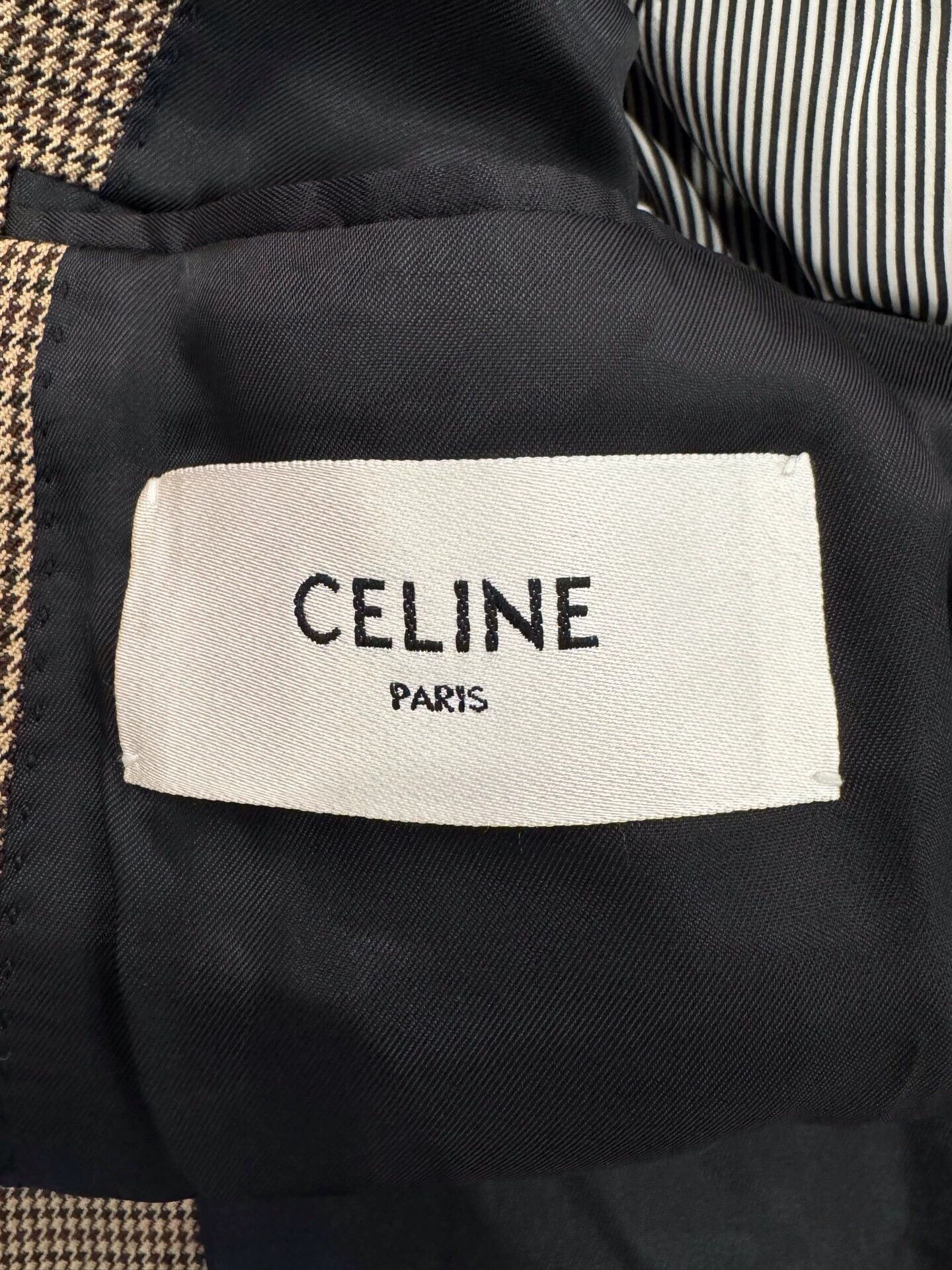 Celine Celine Women's Brown Houndstooth Casual Blazer, Size S / US 4 / IT 40 - 4 Thumbnail