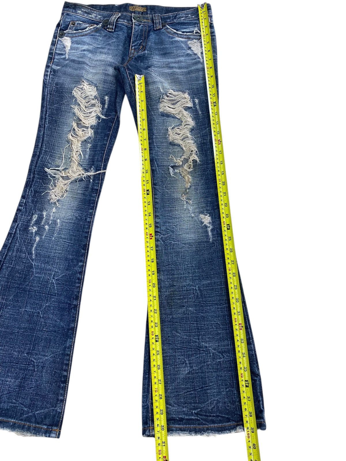 Japanese Brand Japanese Brand Faded Wash Distressed Style Boot Cut Jeans Size 30" / US 8 / IT 44 - 9 Thumbnail