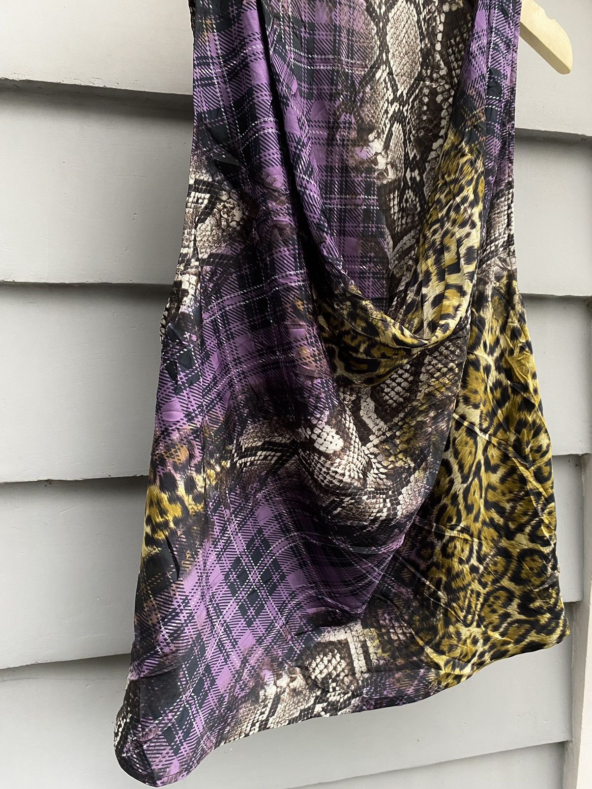 Vintage Snakeskin Leopard Punk Tartan Art Vvienne Westwood Style Size M / US 6-8 / IT 42-44 - 7 Thumbnail