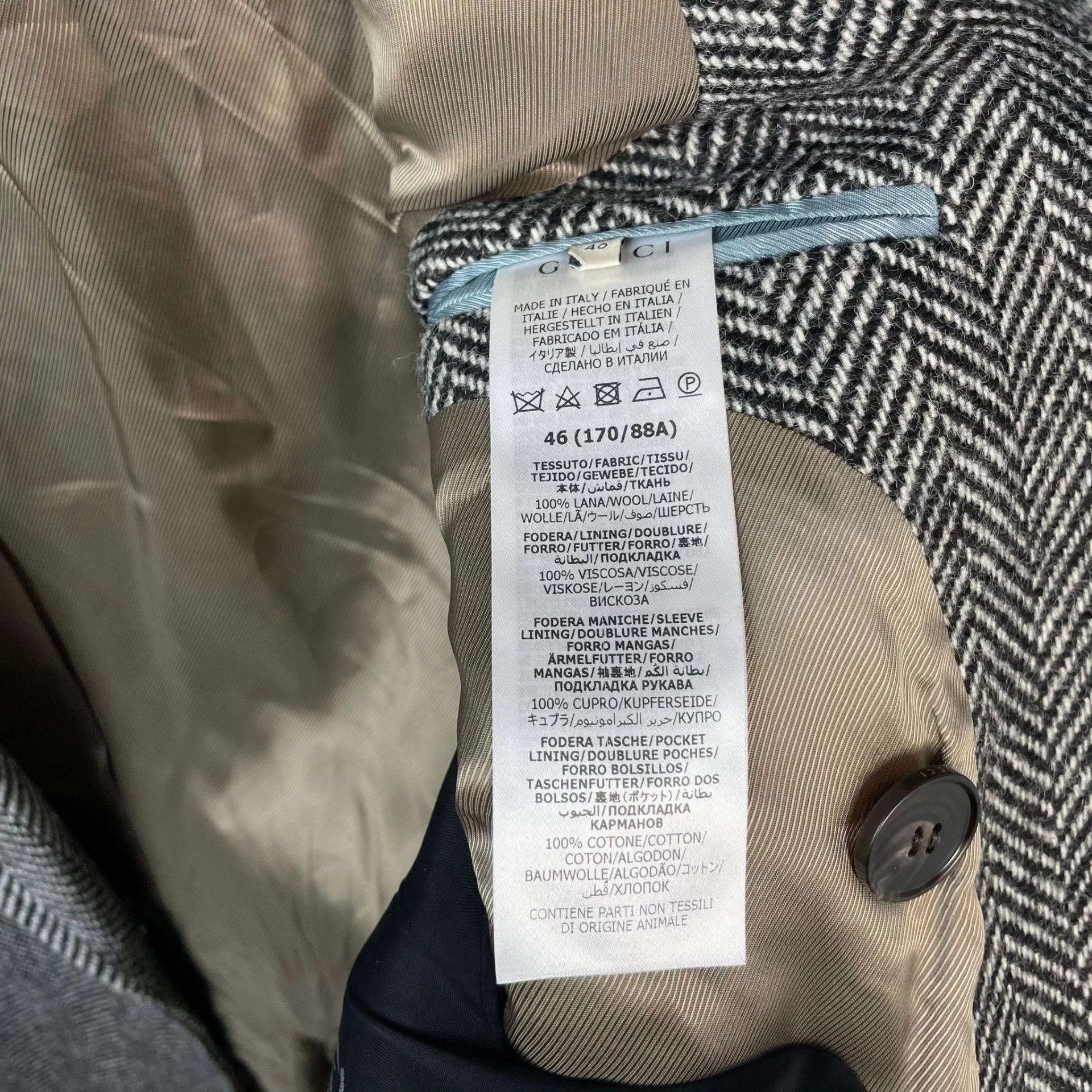 Gucci Gucci overcoat black and gray 46 Size XL / US 12-14 / IT 48-50 - 8 Thumbnail