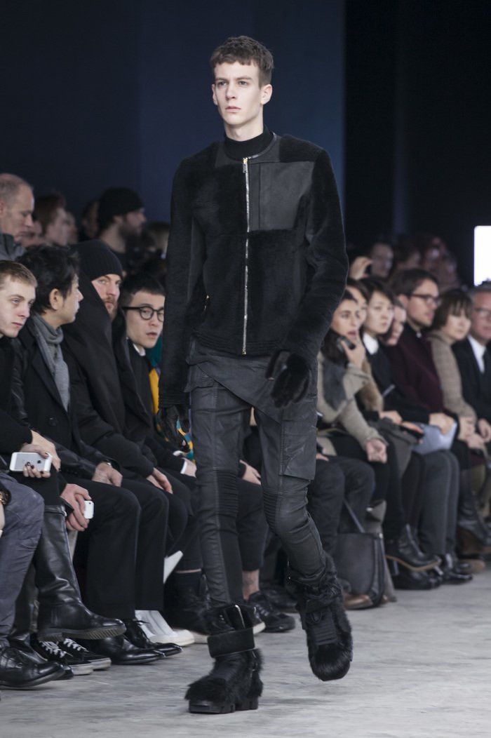 image of Rick Owens Runway Washed Leather Memphis Pants Size 52 Fw13 Plinth in Black, Men's