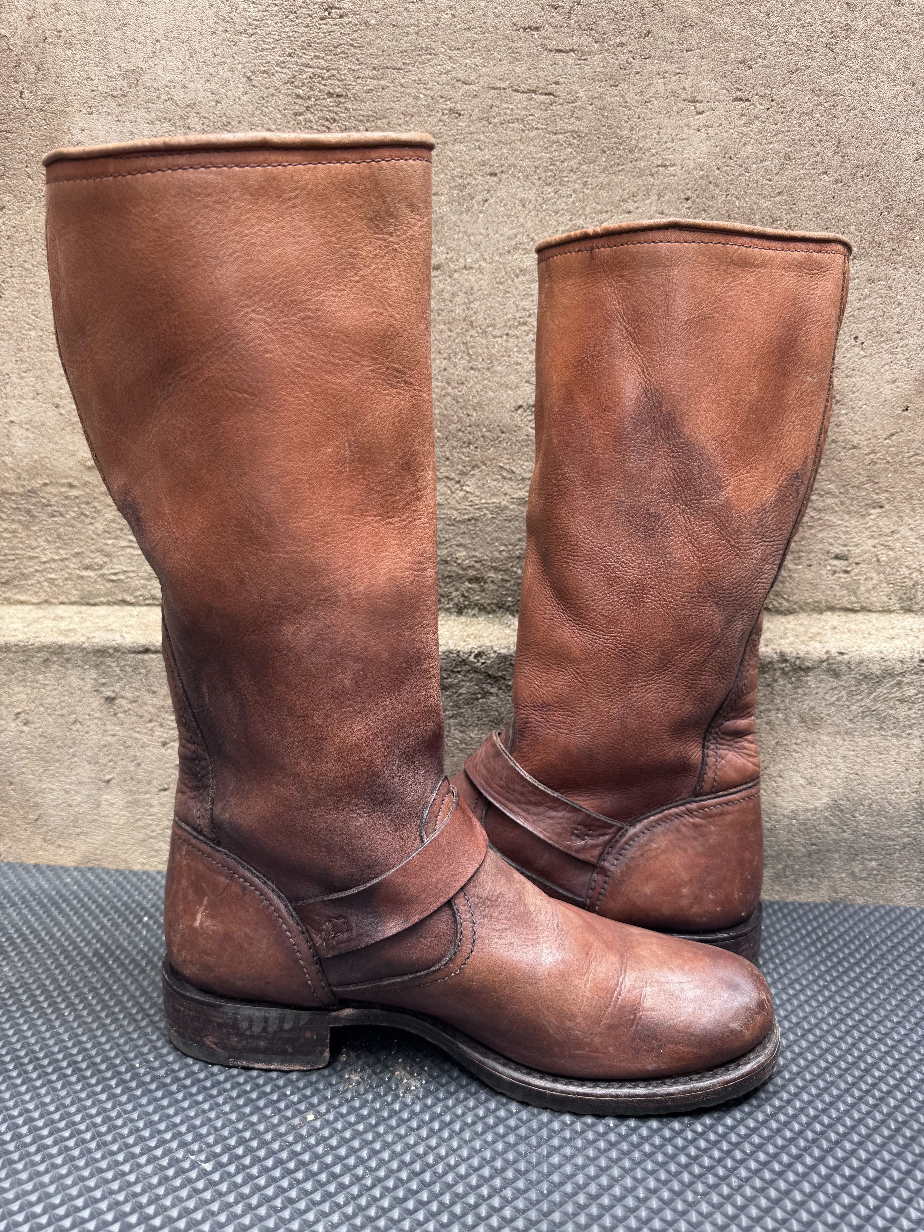 Frye Frye Veronica Slouch Distressed Leather Tall Riding Size US 9 / IT 39 - 8 Thumbnail