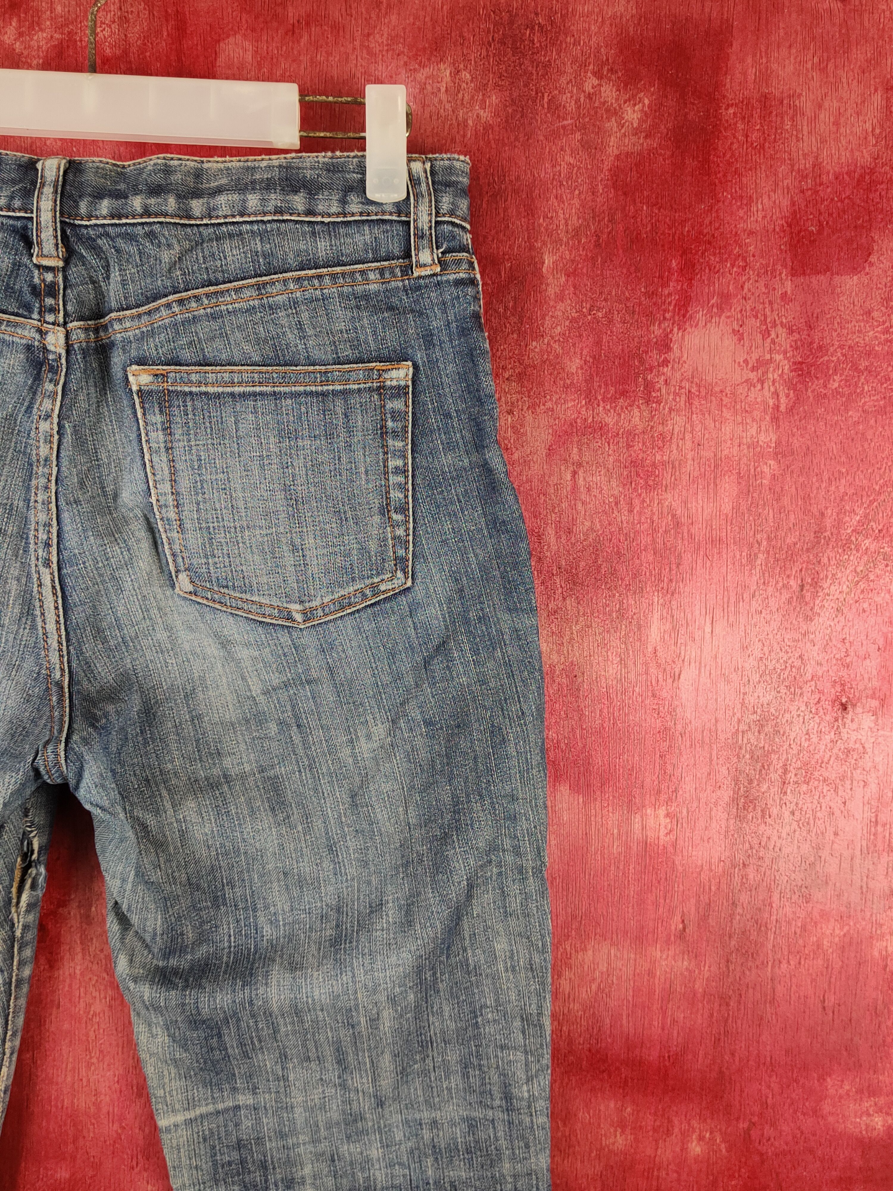 Japanese Brand Uniqlo Blue Faded Distressed Ripped Jeans #S2221 Size 28" / US 6 / IT 42 - 11 Thumbnail