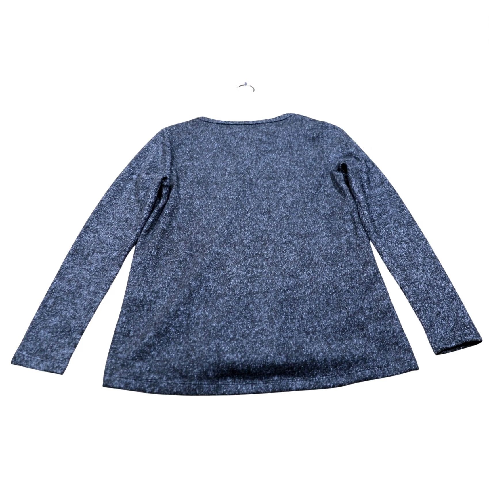 Vintage LE LIS Womens Long Sleeve Knit Top V Neck Charcoal Heathered S Size S / US 4 / IT 40 - 6 Thumbnail